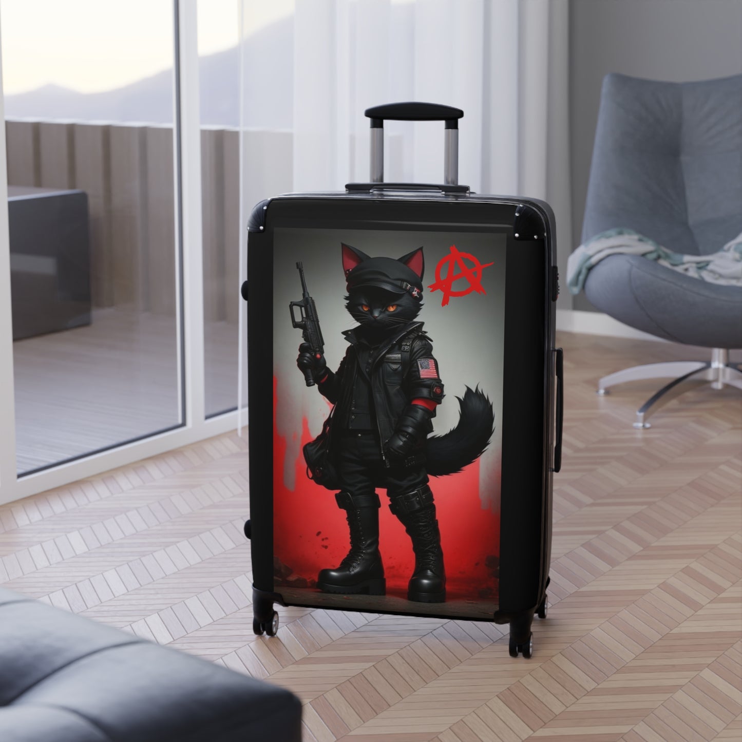 Sabo-Tabby Hard Shell Suitcase - Ideal for Travel Enthusiasts