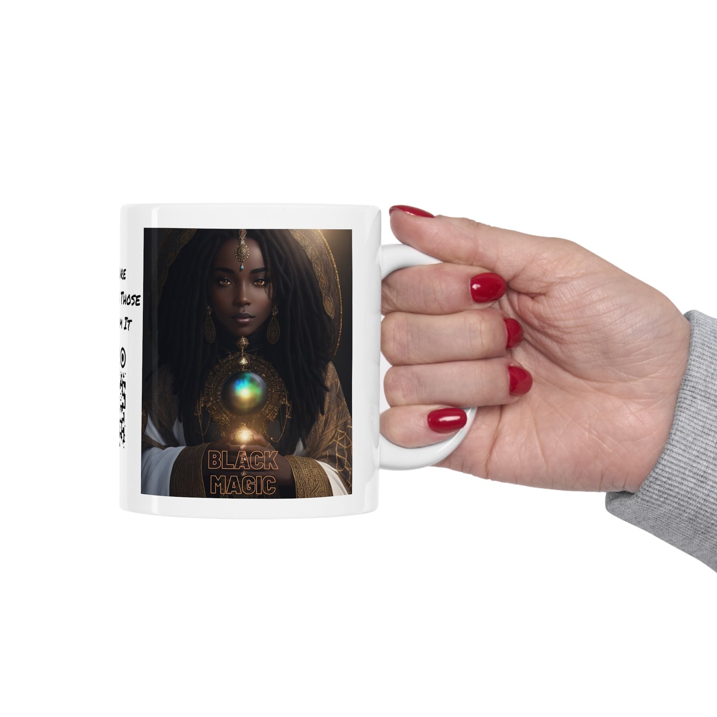 Black Magic Mug | Priestess | Afrocentric | HD Graphic | Teevolution | Strong Women | Coffee | Tea | Hot Chocolate | 11oz Black Mug | *Special Edition*