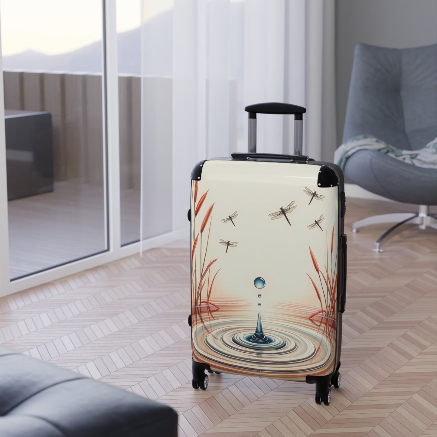 Tranquil Waters Suitcase for Travel Enthusiasts