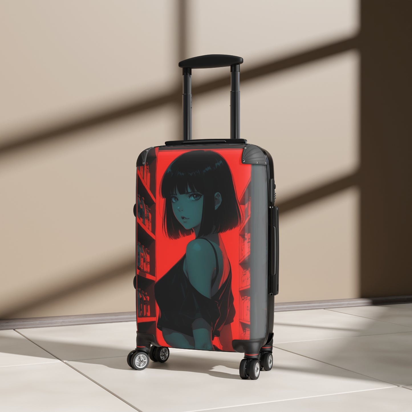 Stylish Travel Suitcase with Bold Anime Design
