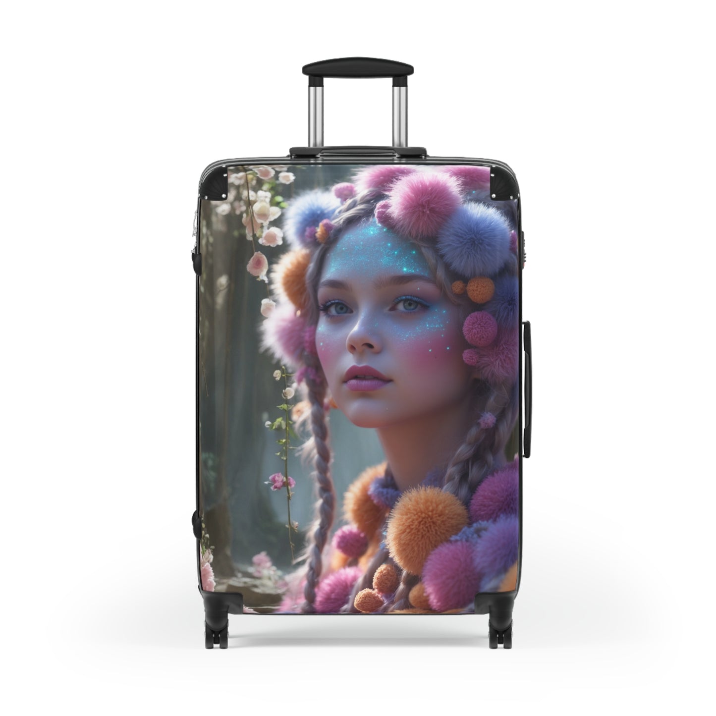 Whimsical Floral Suitcase - Stylish Travel Gear for Adventurers