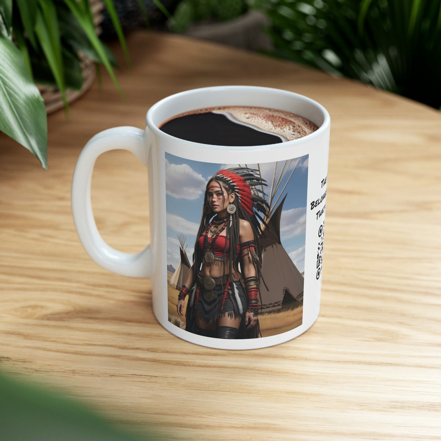 Native Love | HD Graphic | Indigenous American | Beautiful Woman | Coffee | Tea | Hot Chocolate | 11oz | White Mug