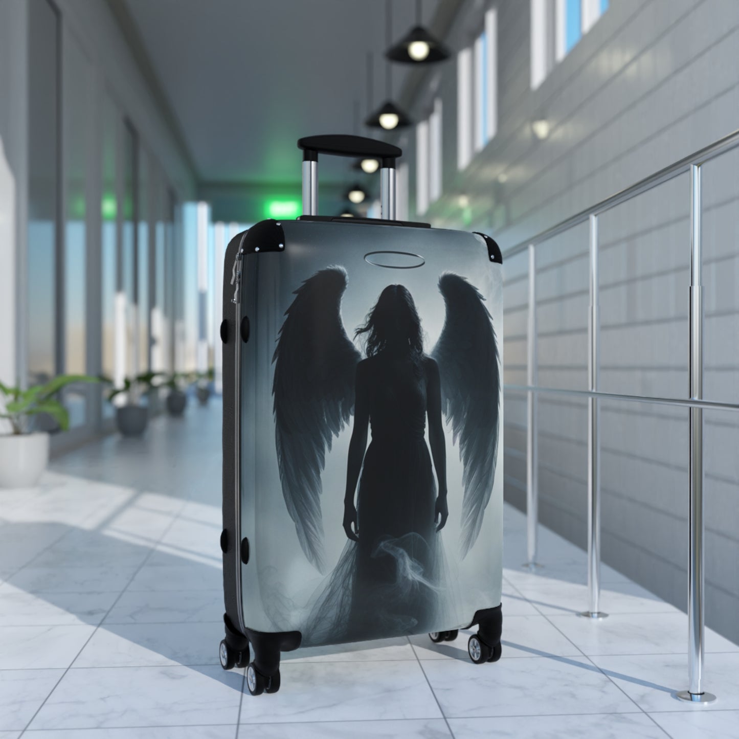 Angel Wings Design Carry-On Suitcase | Stylish Travel Luggage for Adventurers
