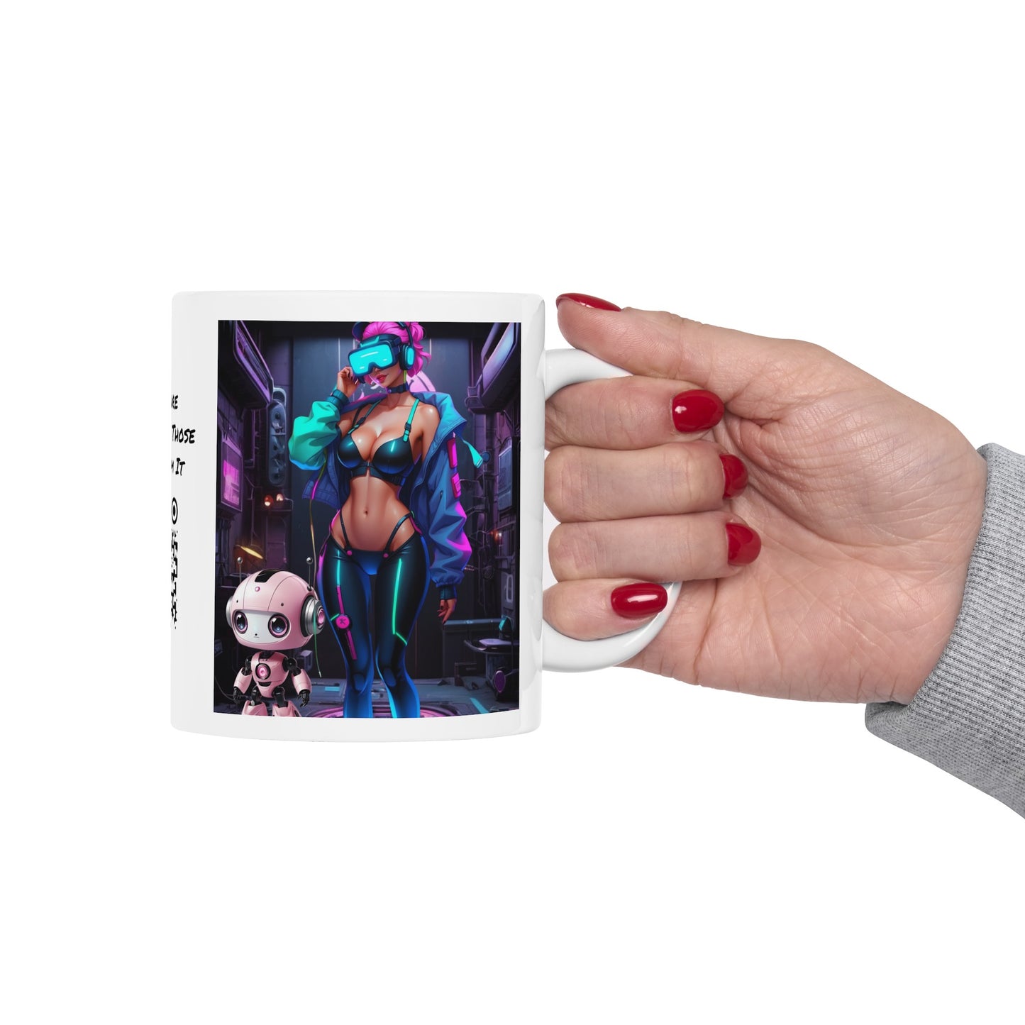Cyber Cuties | HD Graphic | Anime | Cyber Punk | Coffee | Tea | Hot Chocolate | 11oz | White Mug