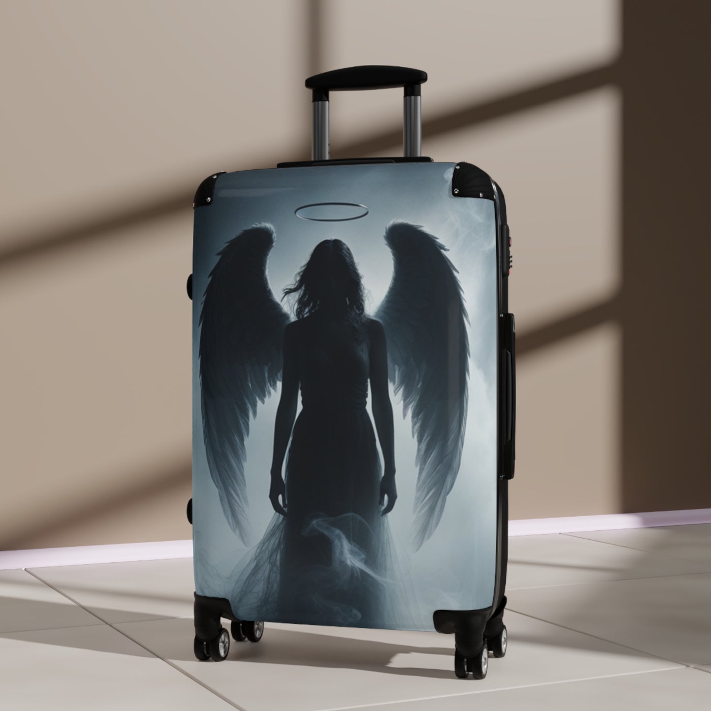 Angel Wings Design Carry-On Suitcase | Stylish Travel Luggage for Adventurers