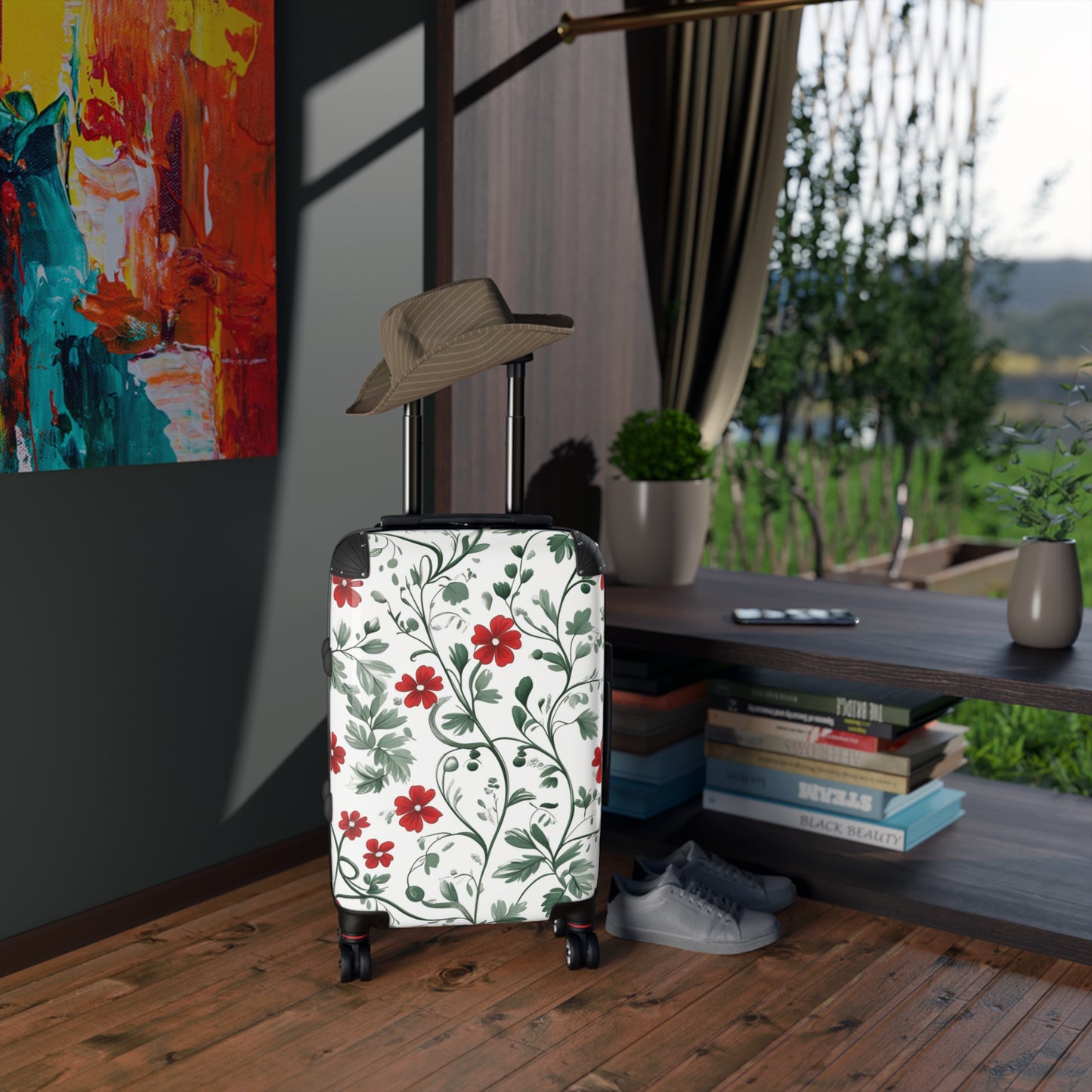 Floral Pattern Suitcase for Stylish Travelers