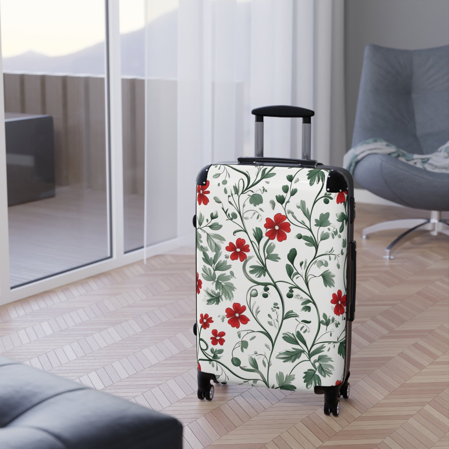 Floral Pattern Suitcase for Stylish Travelers