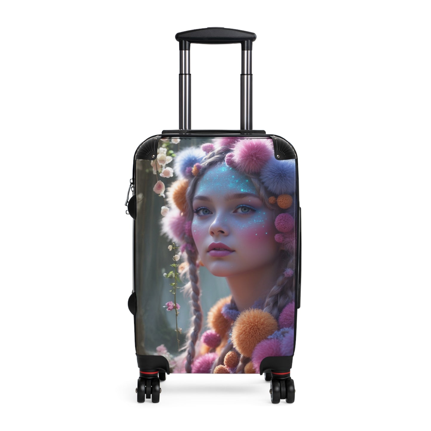 Whimsical Floral Suitcase - Stylish Travel Gear for Adventurers