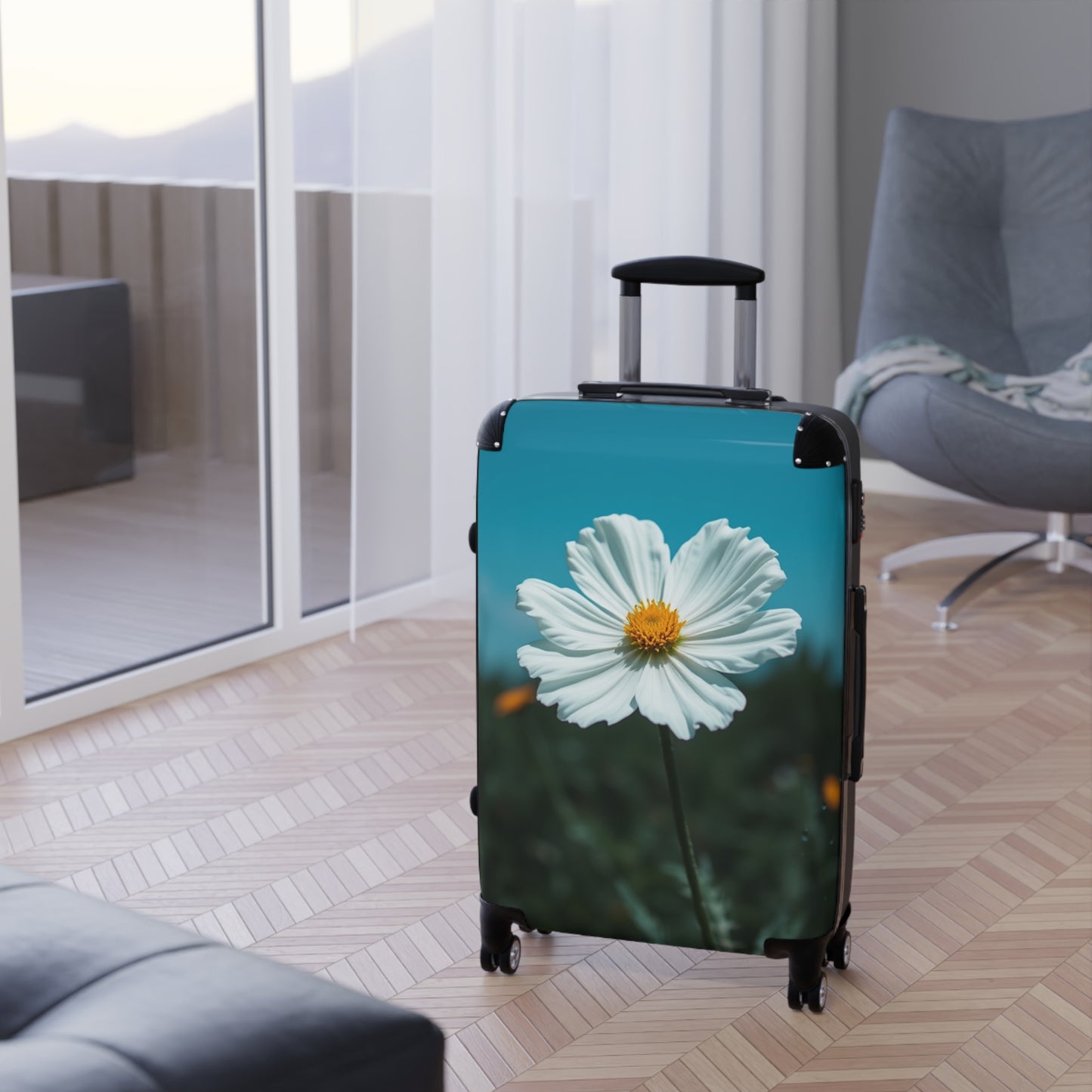 Floral Design Carry-On Suitcase | Travel with Style