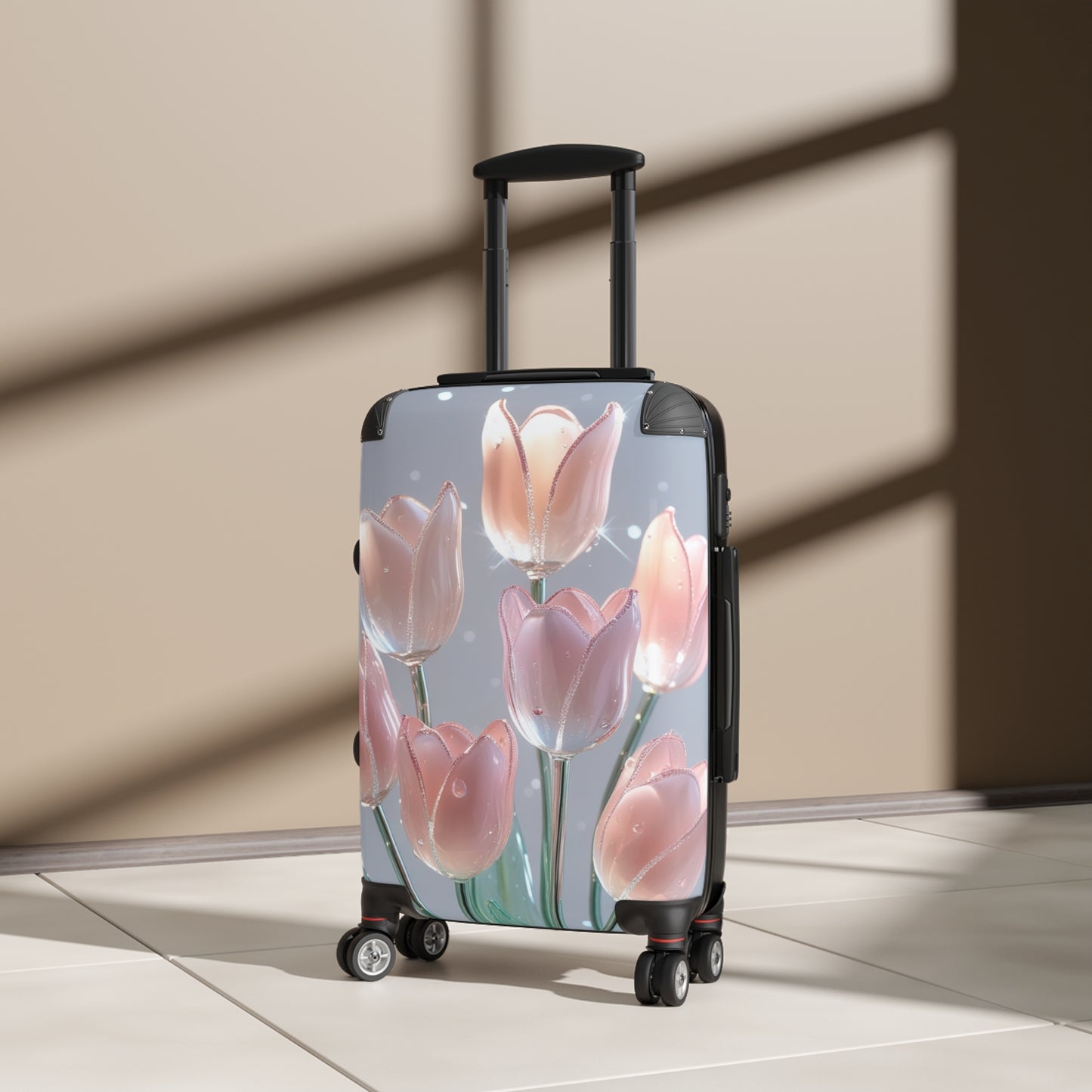Glass Bouquet Design Suitcase - Travel in Style