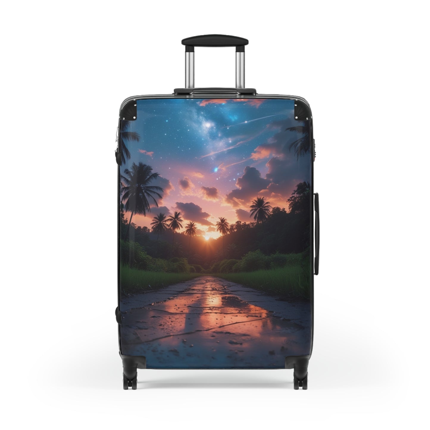 Sunset In Paradise Suitcase - Stylish Travel Luggage with Tropical Design