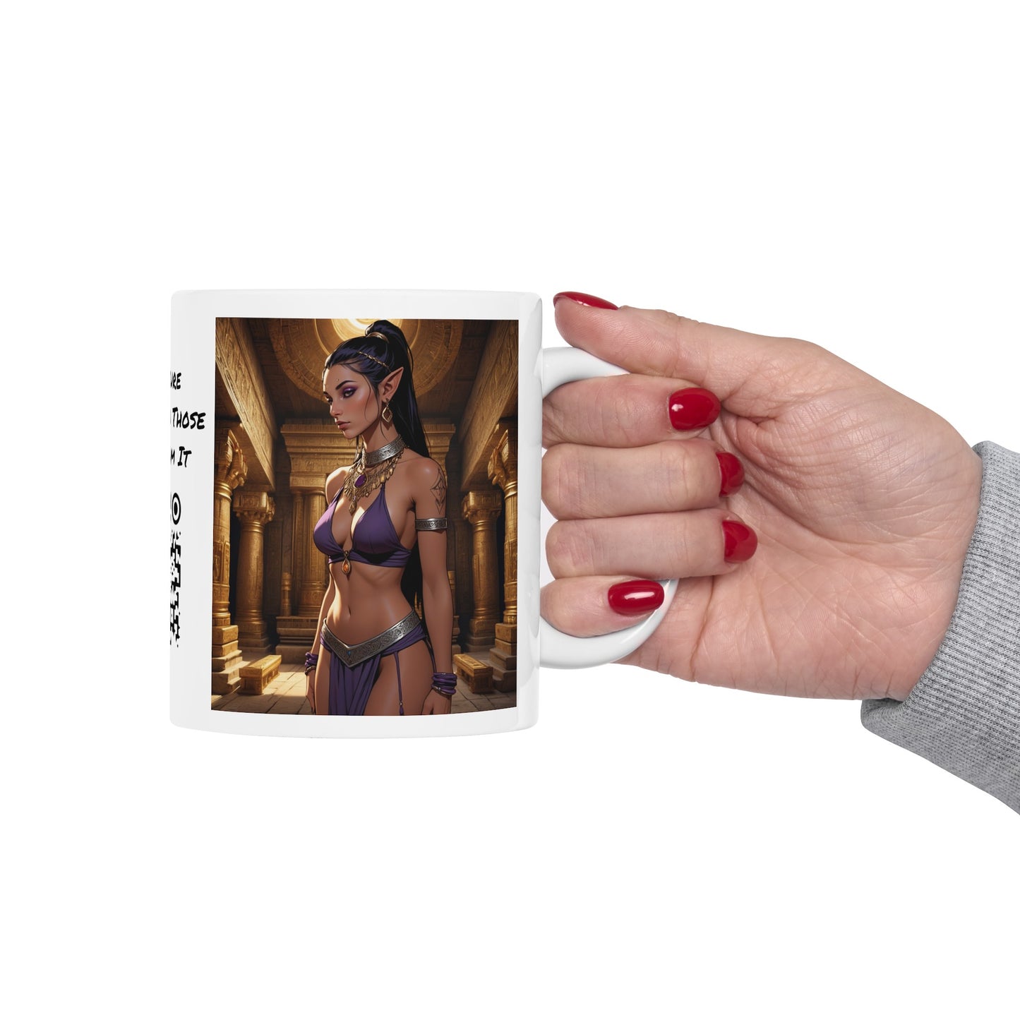 Keeper Of The Temple's Secrets | HD Graphic | Fantasy | Anime | Coffee | Tea | Hot Chocolate | 11oz | White Mug