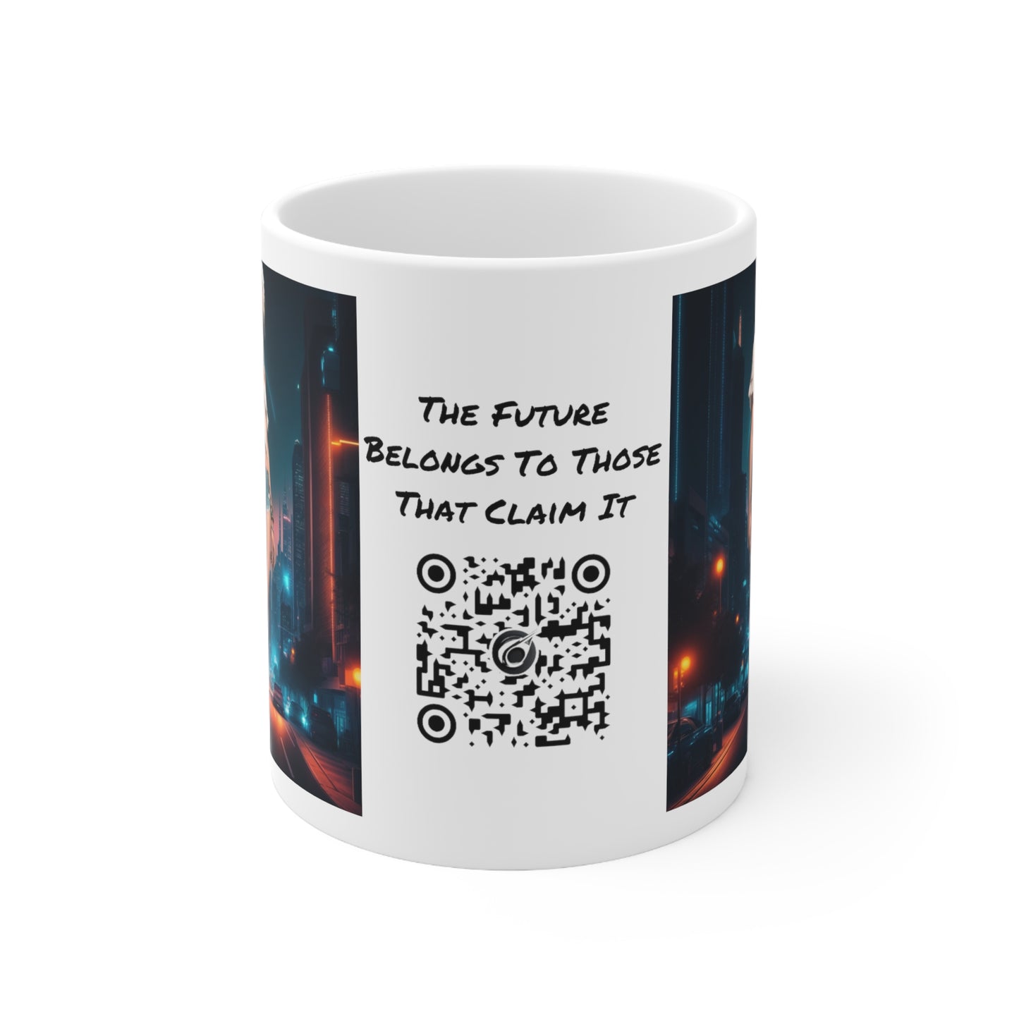 Night Shoot | Anime Gift | Fantasy Girl | City Lights | Sci Fi | Futuristic | HD Graphics | Coffee | Tea | Hot Chocolate | Ceramic Mug | 11oz