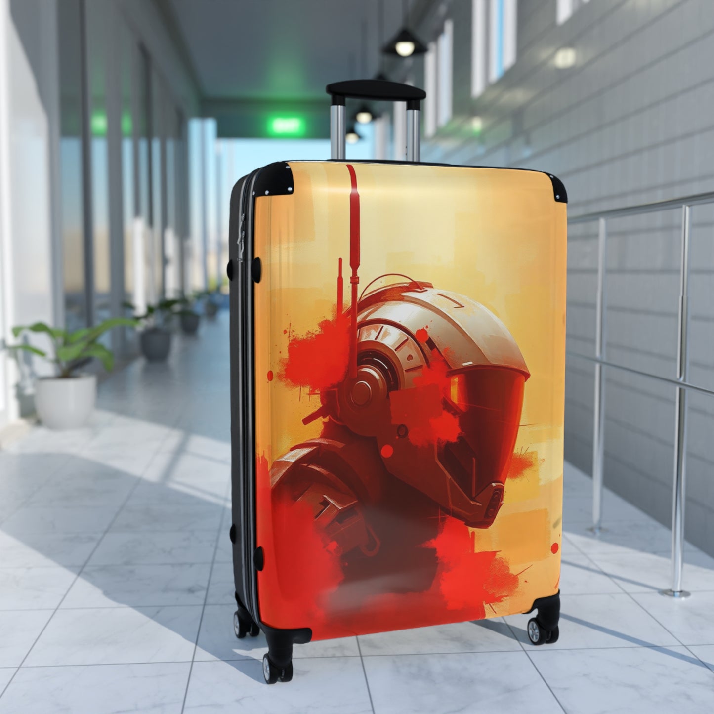 Futuristic Travel Suitcase with Bold Design