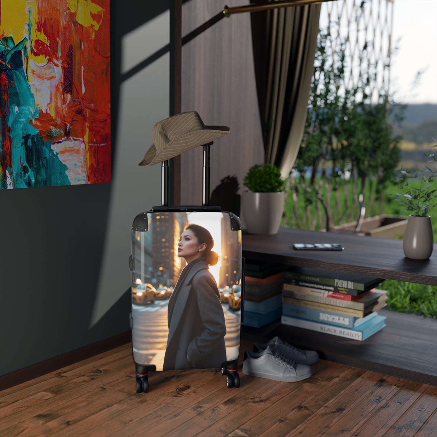 Stylish Cityscape Suitcase for Travel Enthusiasts