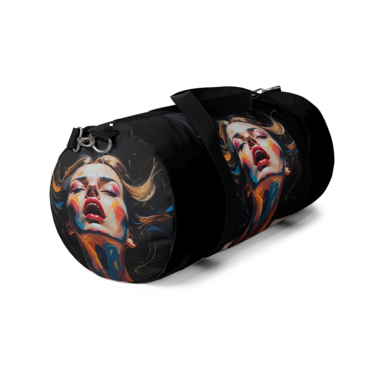 Artistic Expression Duffel Bag - Colorful Portrait Design for Gym & Travel