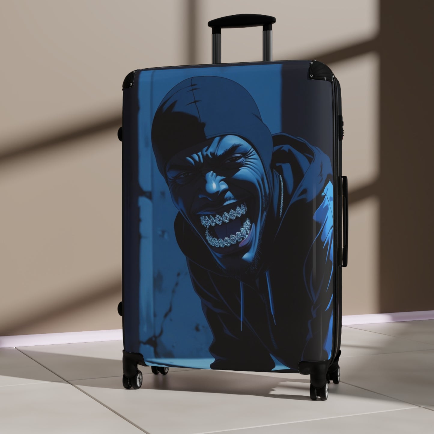 Urban Style Graphic Suitcase - Durable Travel Luggage with Bold Design
