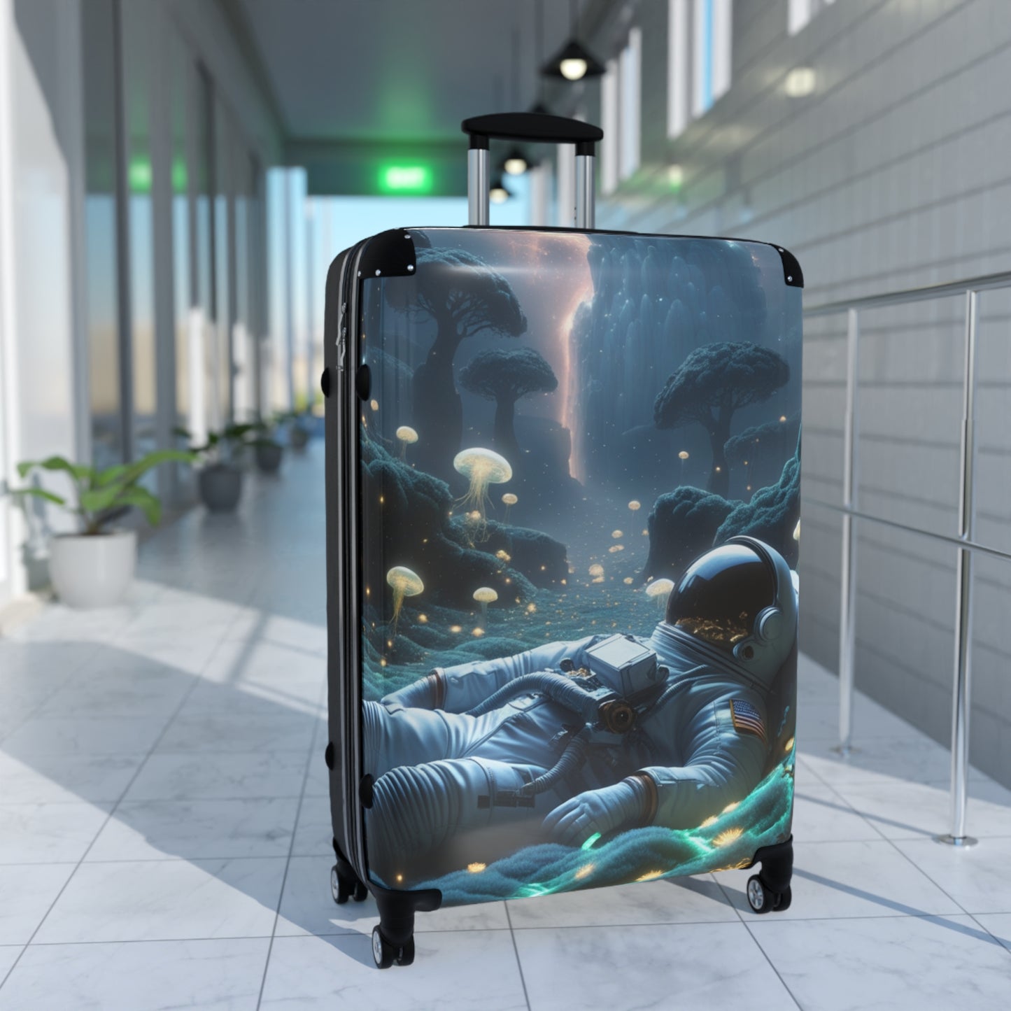 Astronaut In The Ocean Hard Shell Suitcase - Unique Travel Luggage for Space Lovers