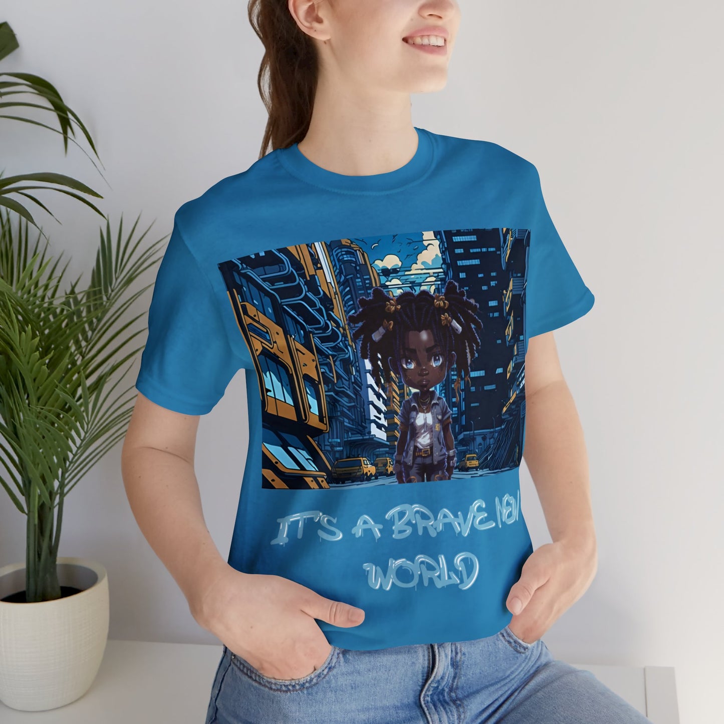 Brave New World | Black Girl Magic | Anime | HD Graphic | Trendy | Artwork | Unisex | Men's | Women's | Tee | T-Shirt