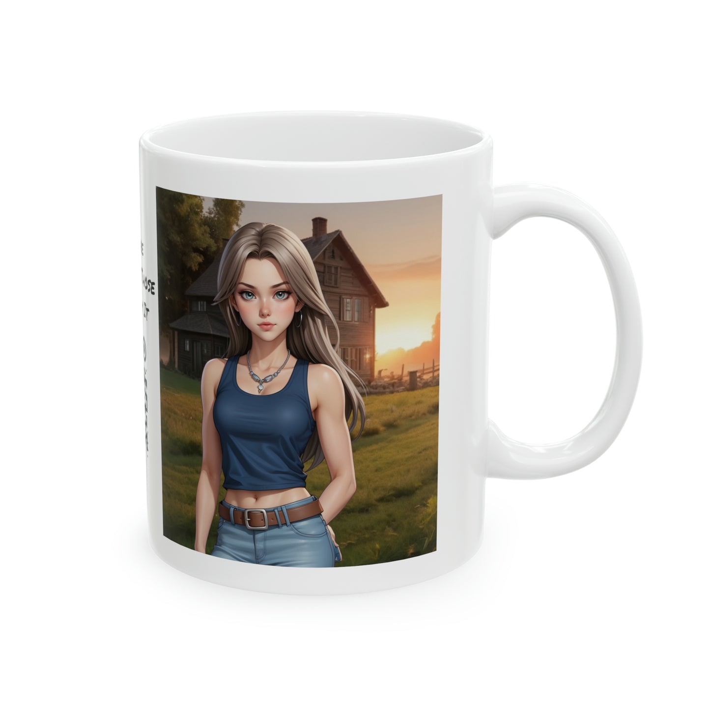 Country Girl | HD Graphic | Pretty Girl | Coffee | Tea | Hot Chocolate | 11oz | White Mug