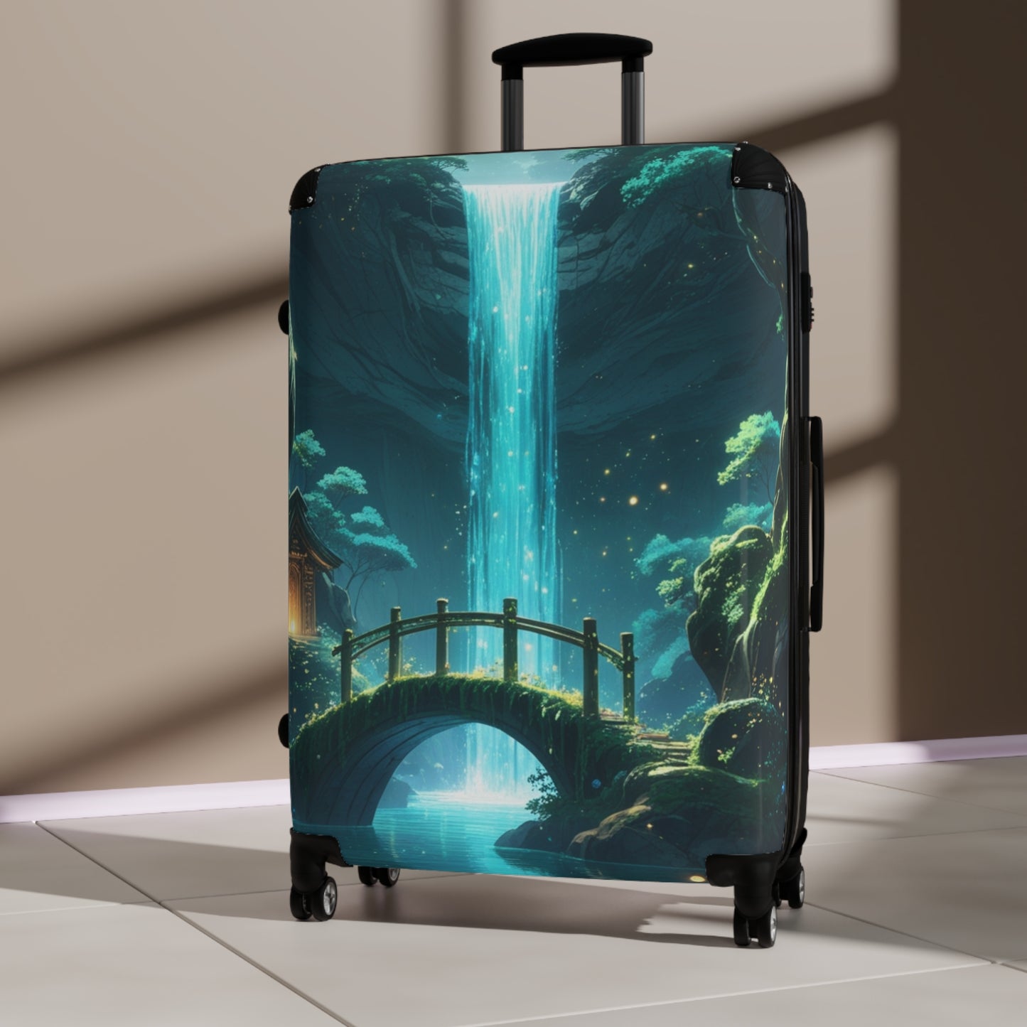 Scenic Waterfall Suitcase - Travel in Style with Adventure-Inspired Luggage