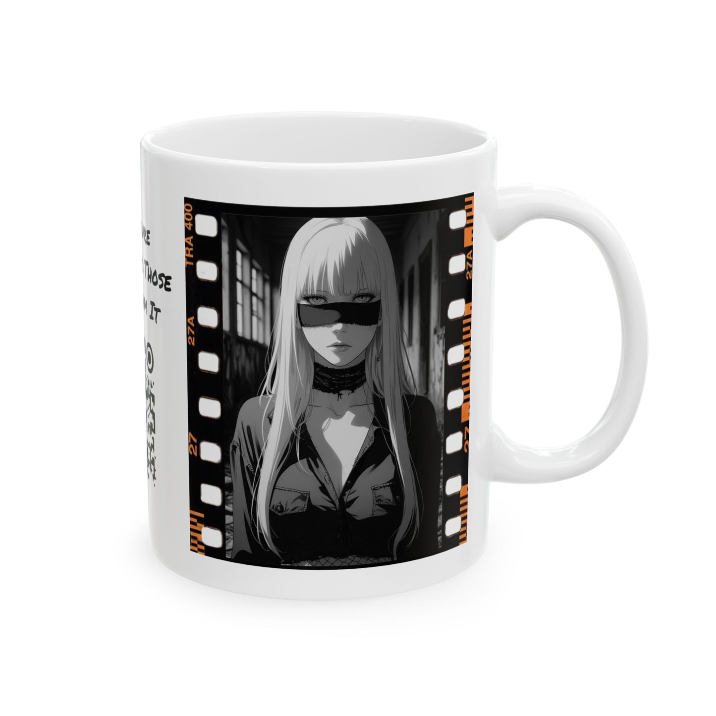 Vintage Style Coffee Mug with Edgy Filmstrip Design