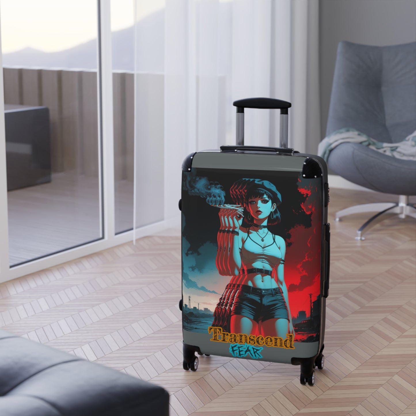 Transcend Fear Travel Suitcase – Stylish Luggage for Adventurers