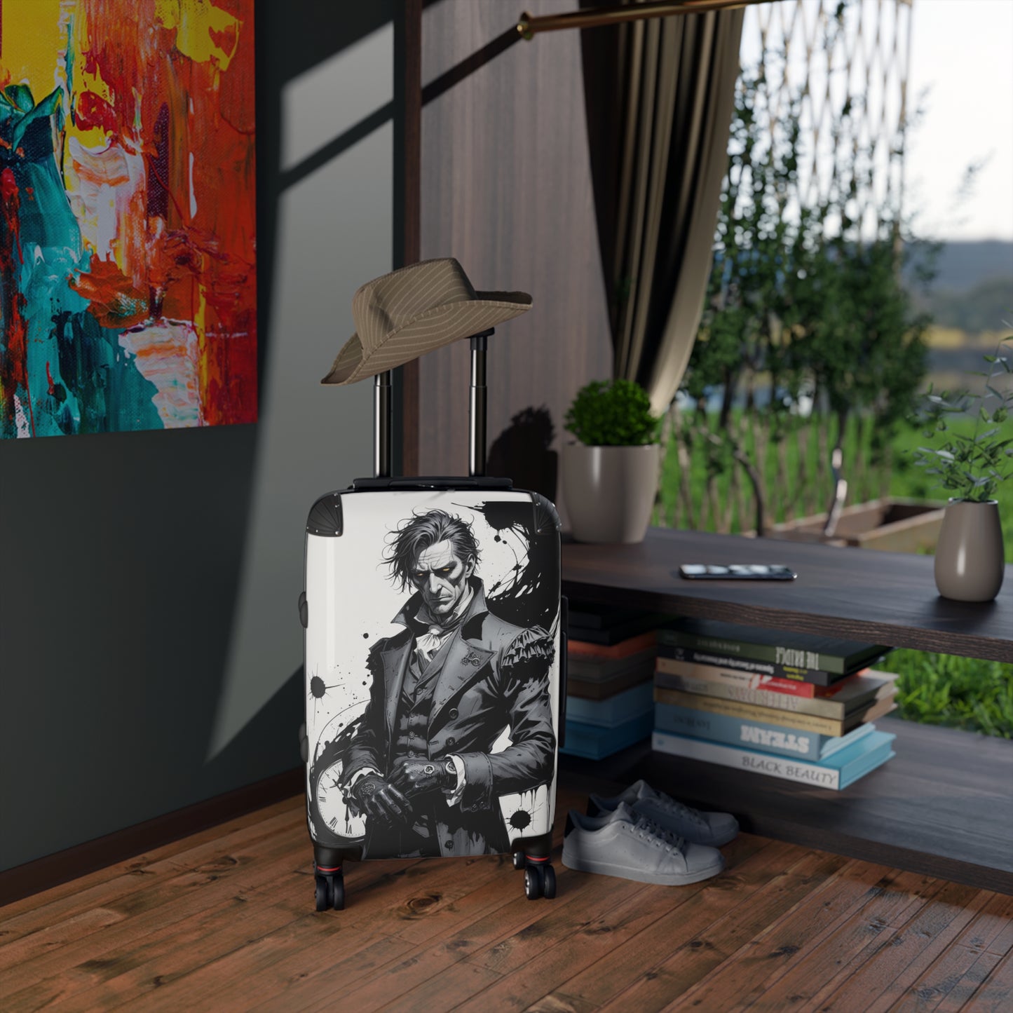 Stylish Graphic Suitcase with Unique Design