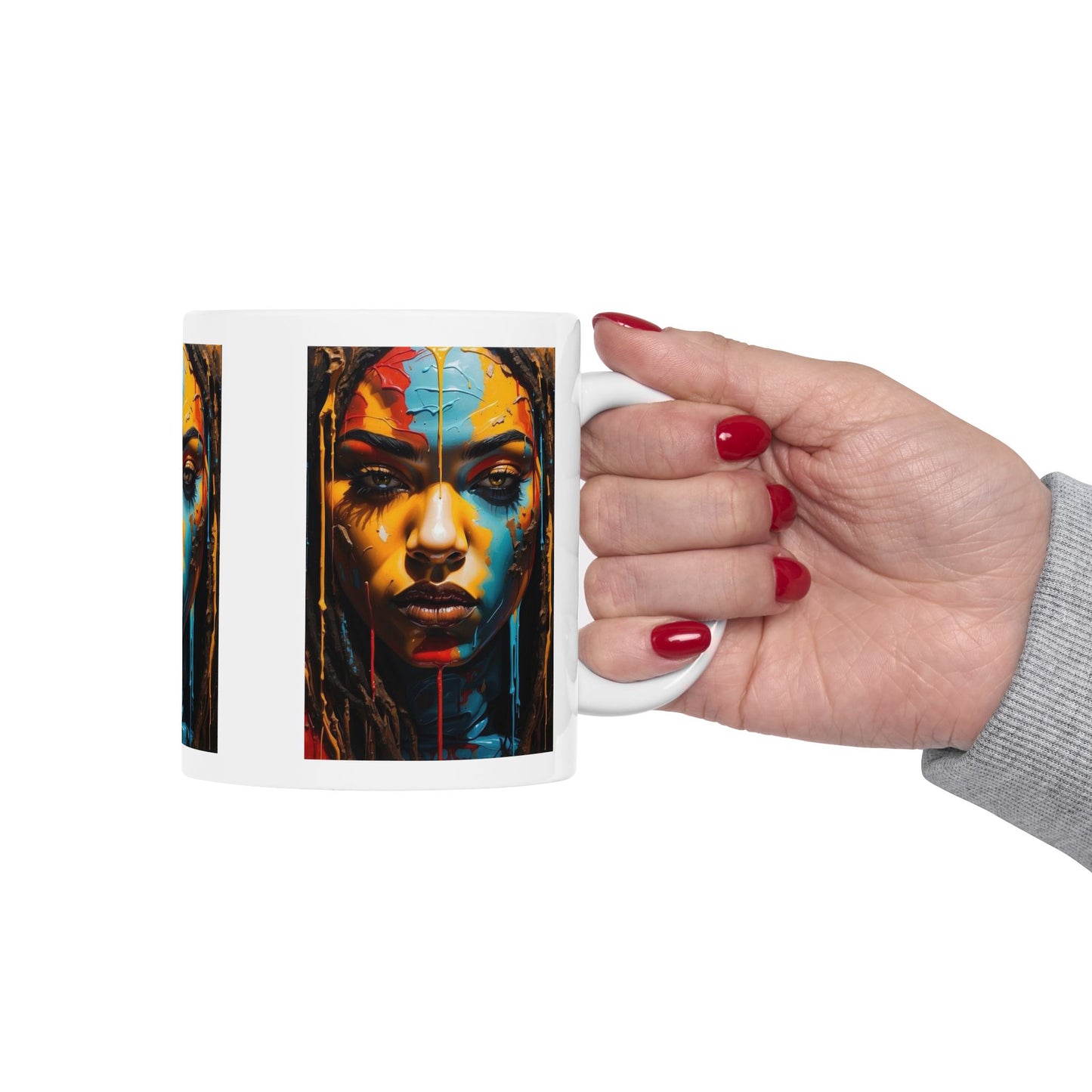Filthy Beauty | Black Hippie | Abstract | Colorful | Trendy | Artwork | Coffee | Tea | Hot Chocolate | 11oz | White Mug