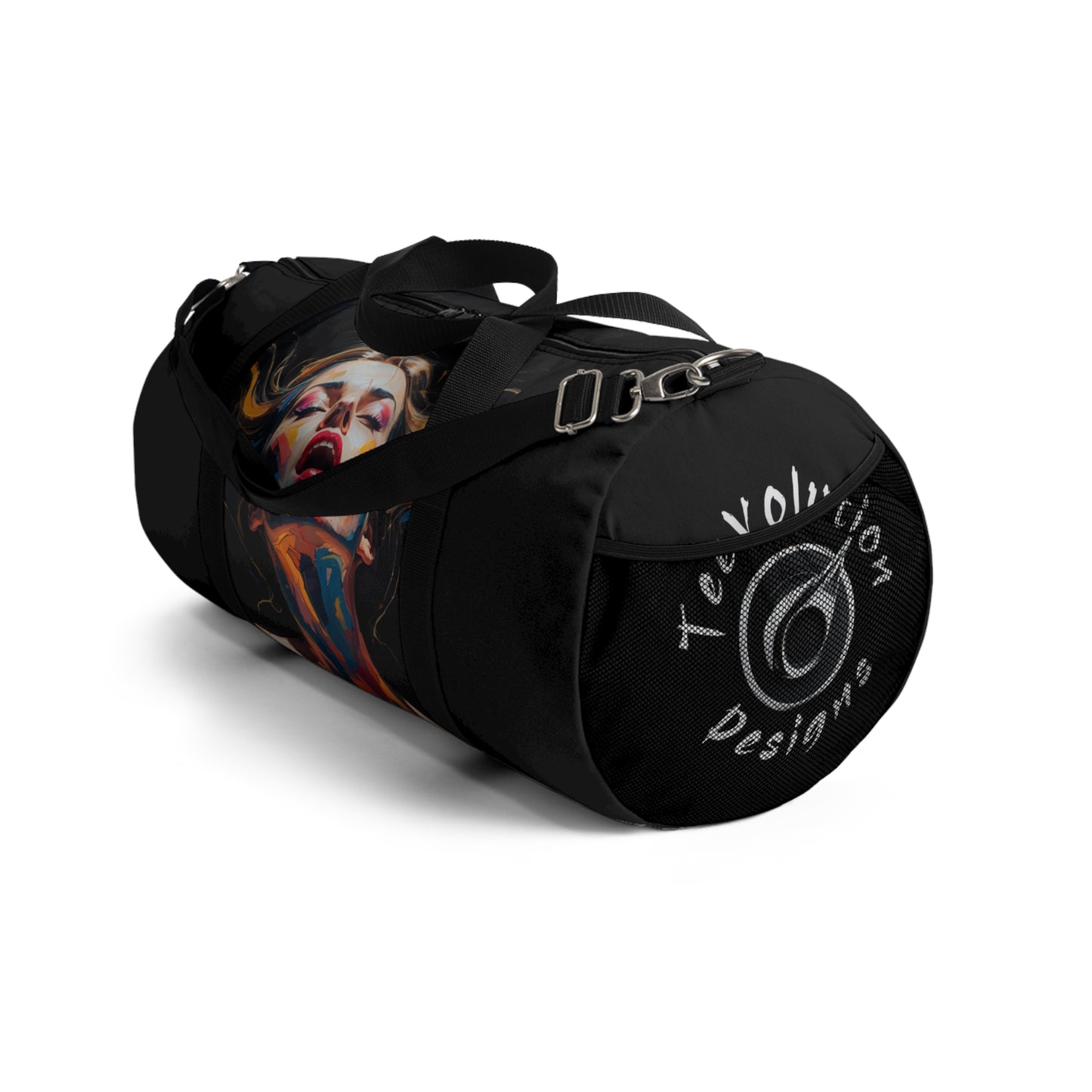 Artistic Expression Duffel Bag - Colorful Portrait Design for Gym & Travel