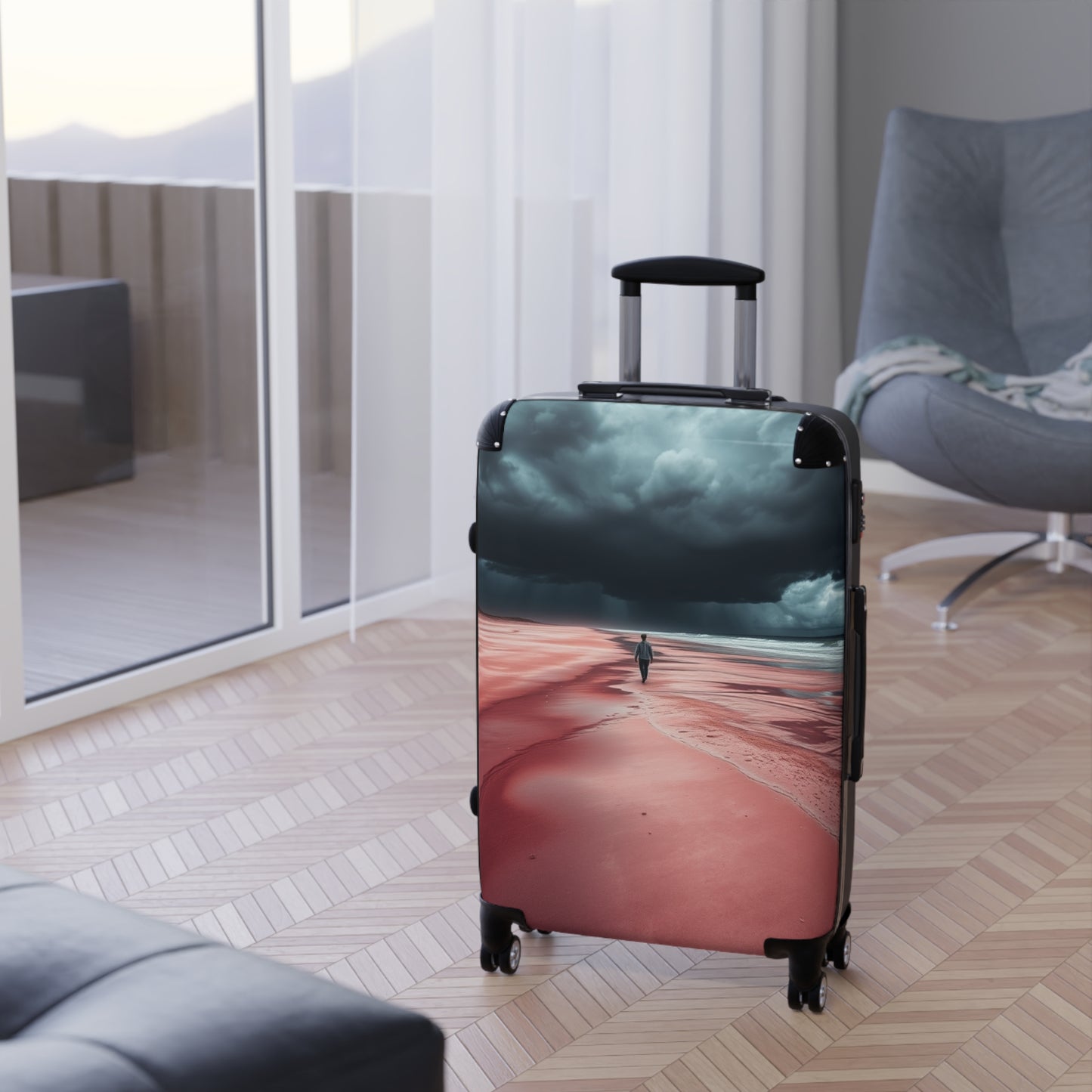 Scenic Travel Suitcase - Stylish Luggage for Adventurers