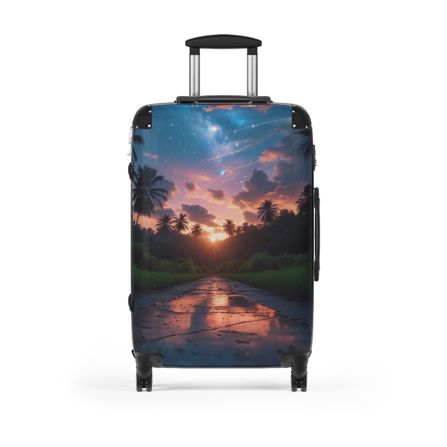 Sunset In Paradise Suitcase - Stylish Travel Luggage with Tropical Design