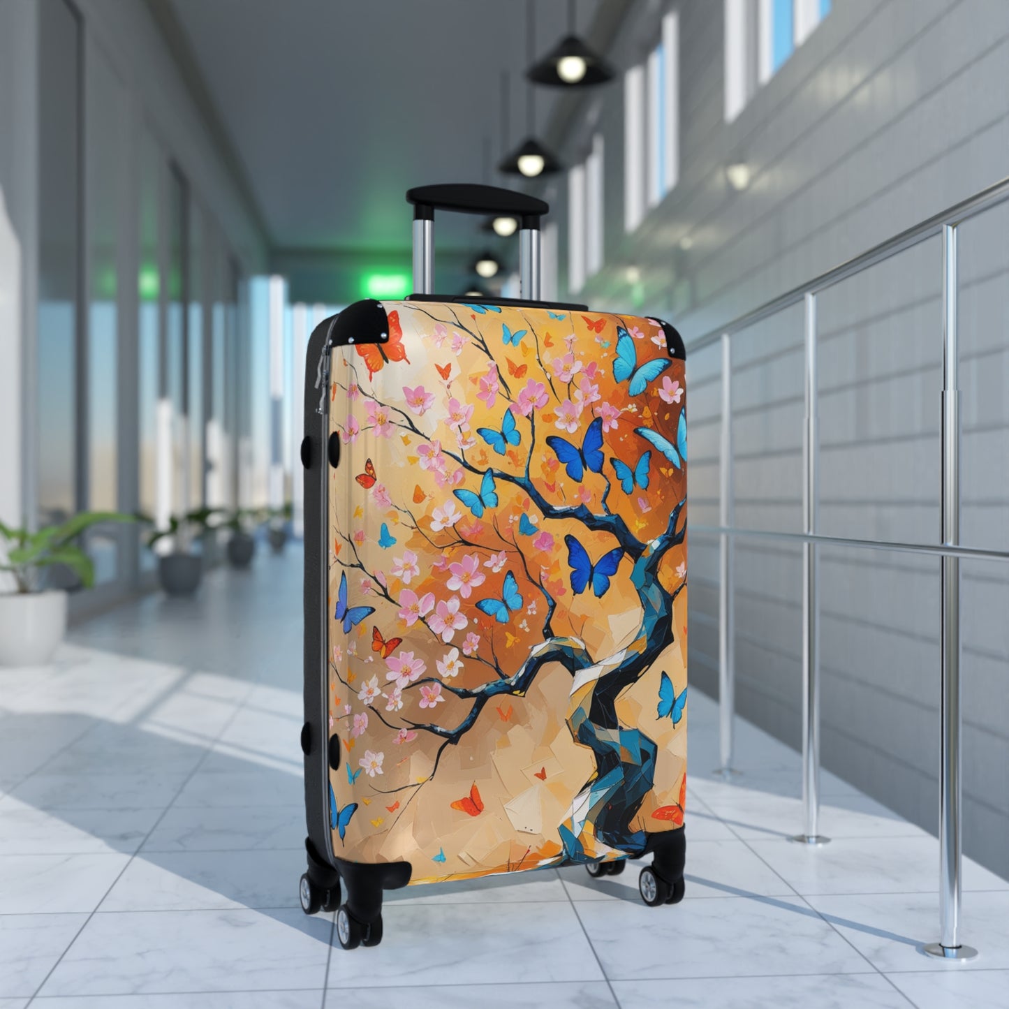 Colorful Butterfly Suitcase - Vibrant Travel Luggage for Adventurers