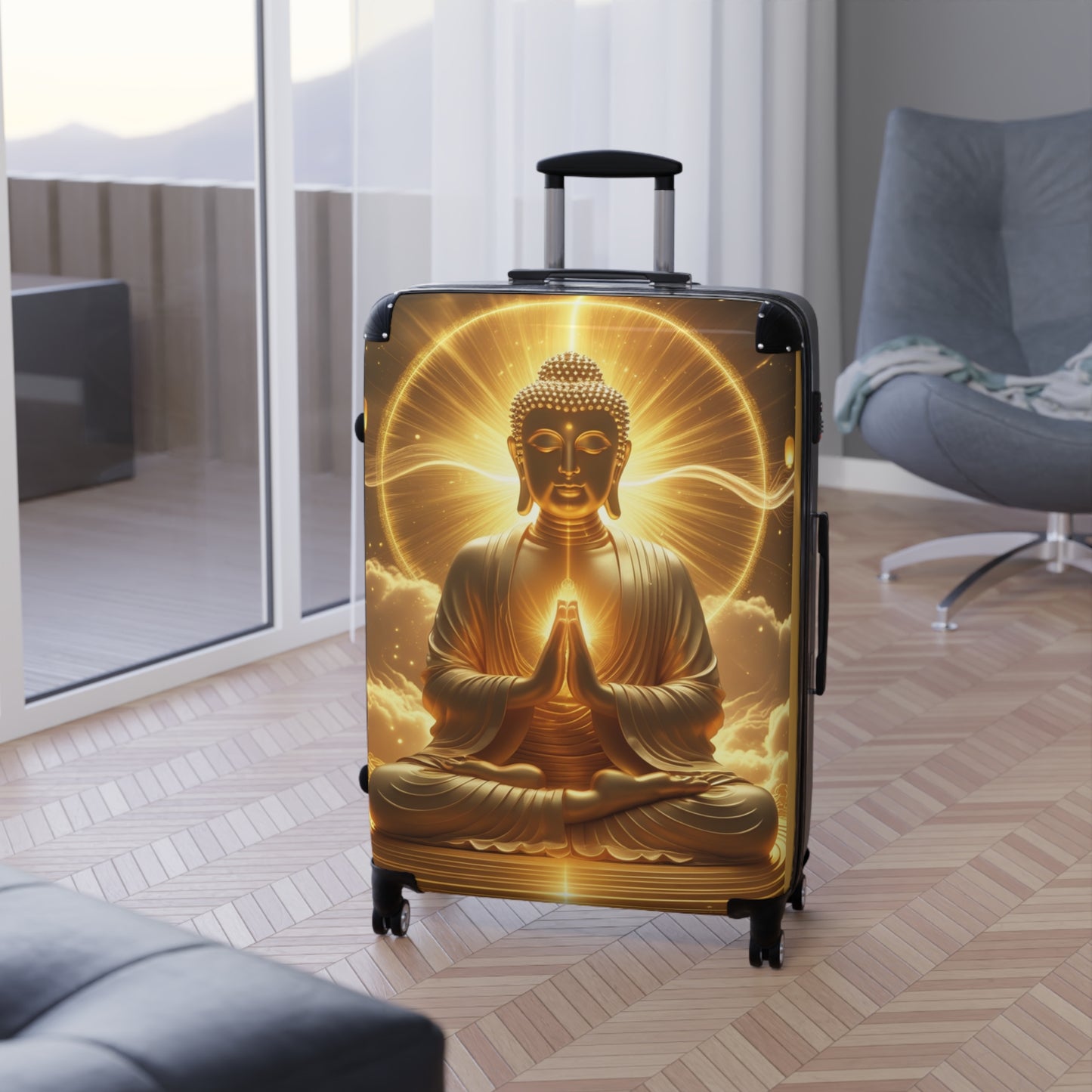 Zen Buddha Suitcase - Travel Style with Zen Vibes for Mindful Journeys