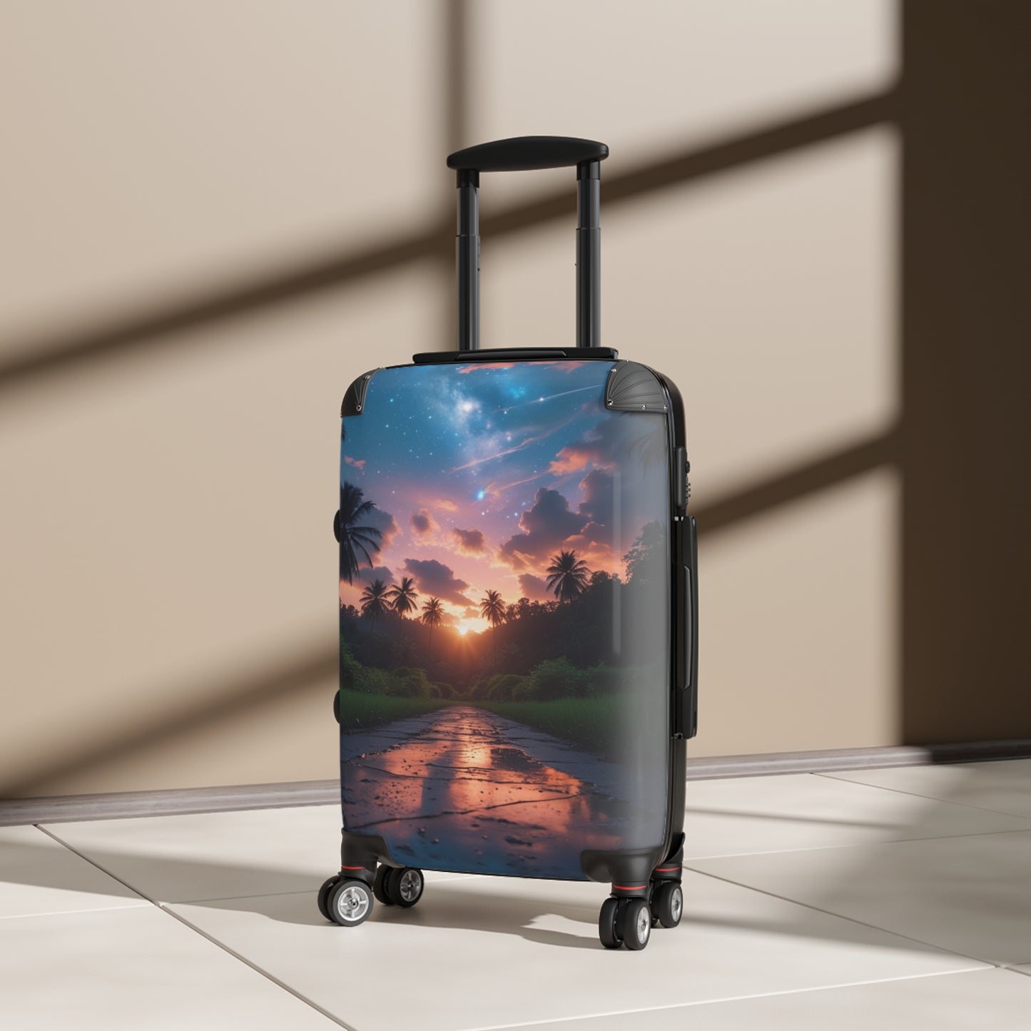 Sunset In Paradise Suitcase - Stylish Travel Luggage with Tropical Design