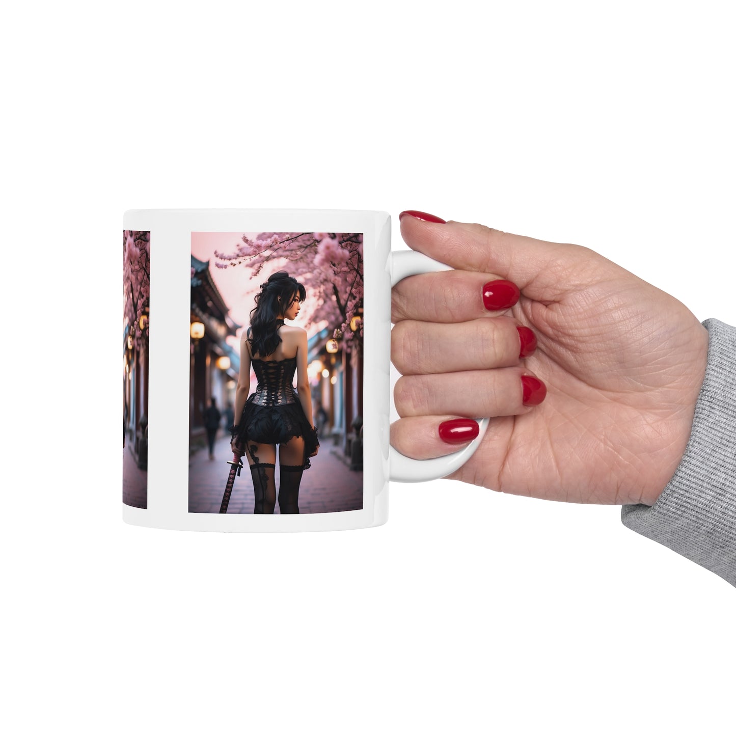 Onna-Bugeisha | Photorealistic | HD Graphic | Female Samurai | Girl Power | Coffee | Tea | Hot Chocolate | 11oz | White Mug