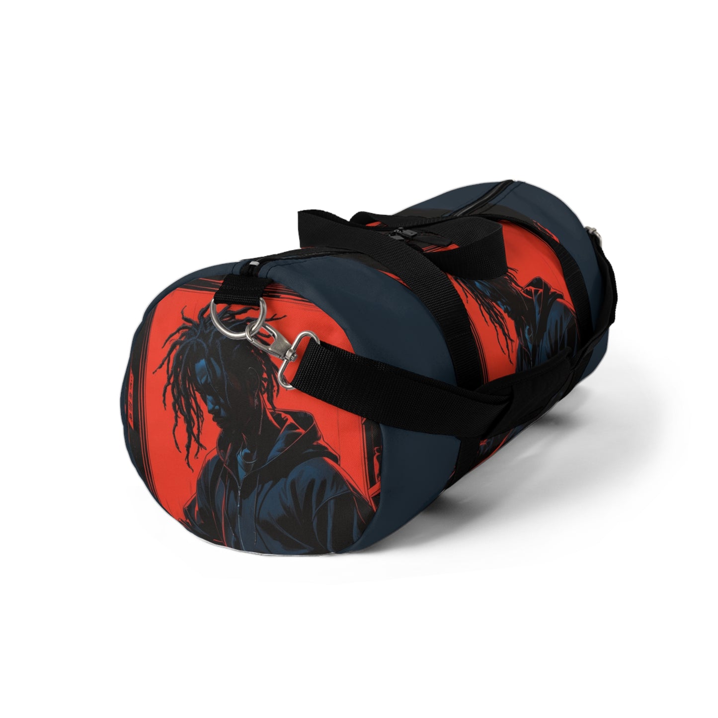 Urban Style Duffel Bag with Bold Graphic Design