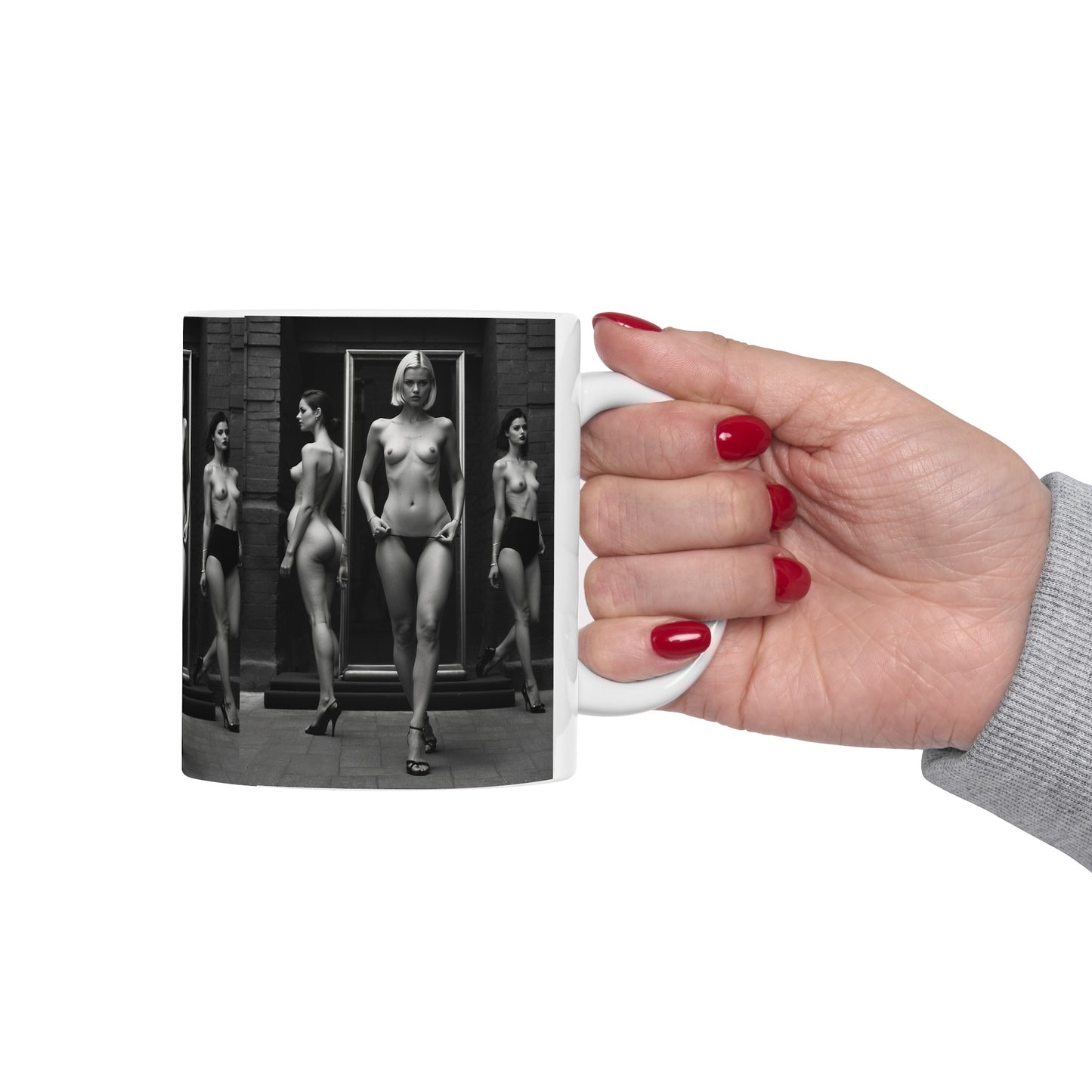 Black And White Beauties | Photorealism | Art | Nudes| Models | Fashion | HD Graphics | Coffee | Tea | Hot Chocolate | 11oz | White Mug