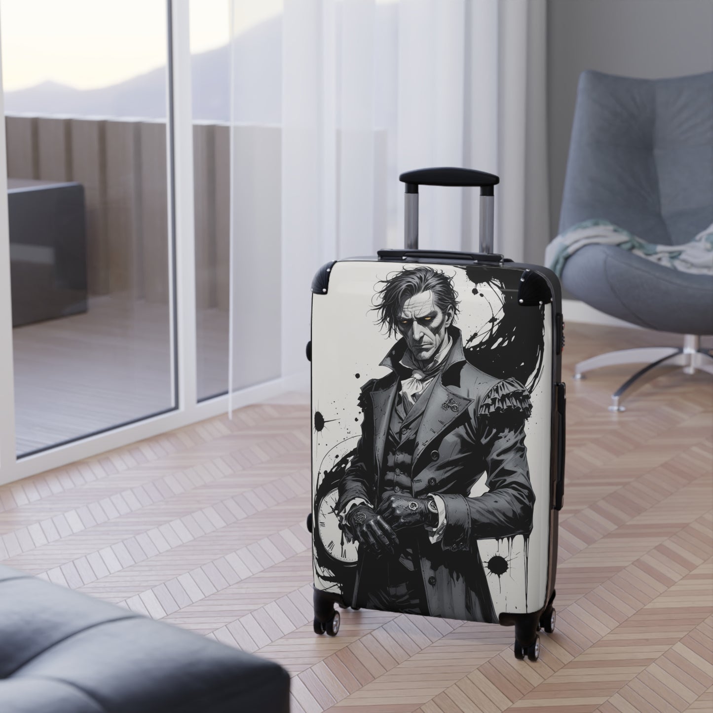Stylish Graphic Suitcase with Unique Design