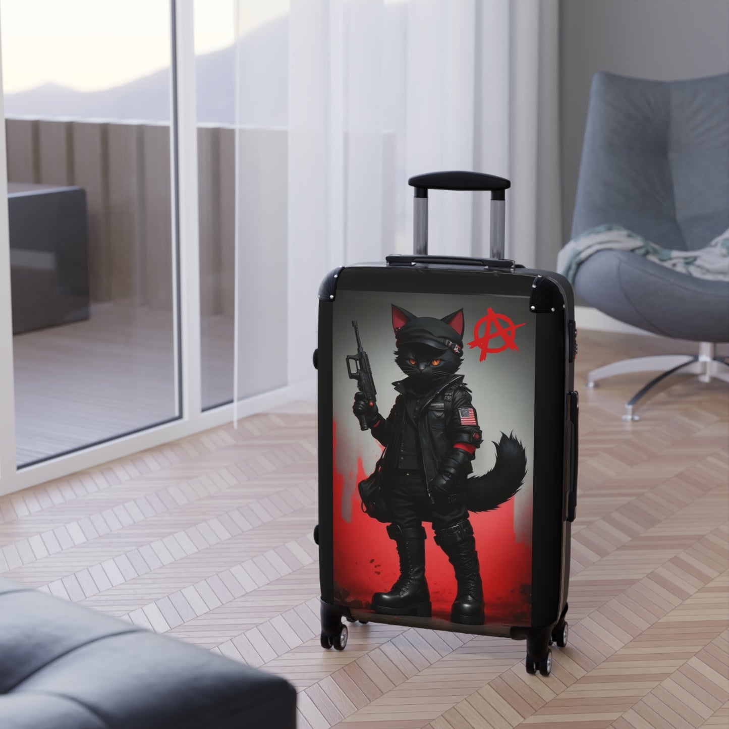 Sabo-Tabby Hard Shell Suitcase - Ideal for Travel Enthusiasts