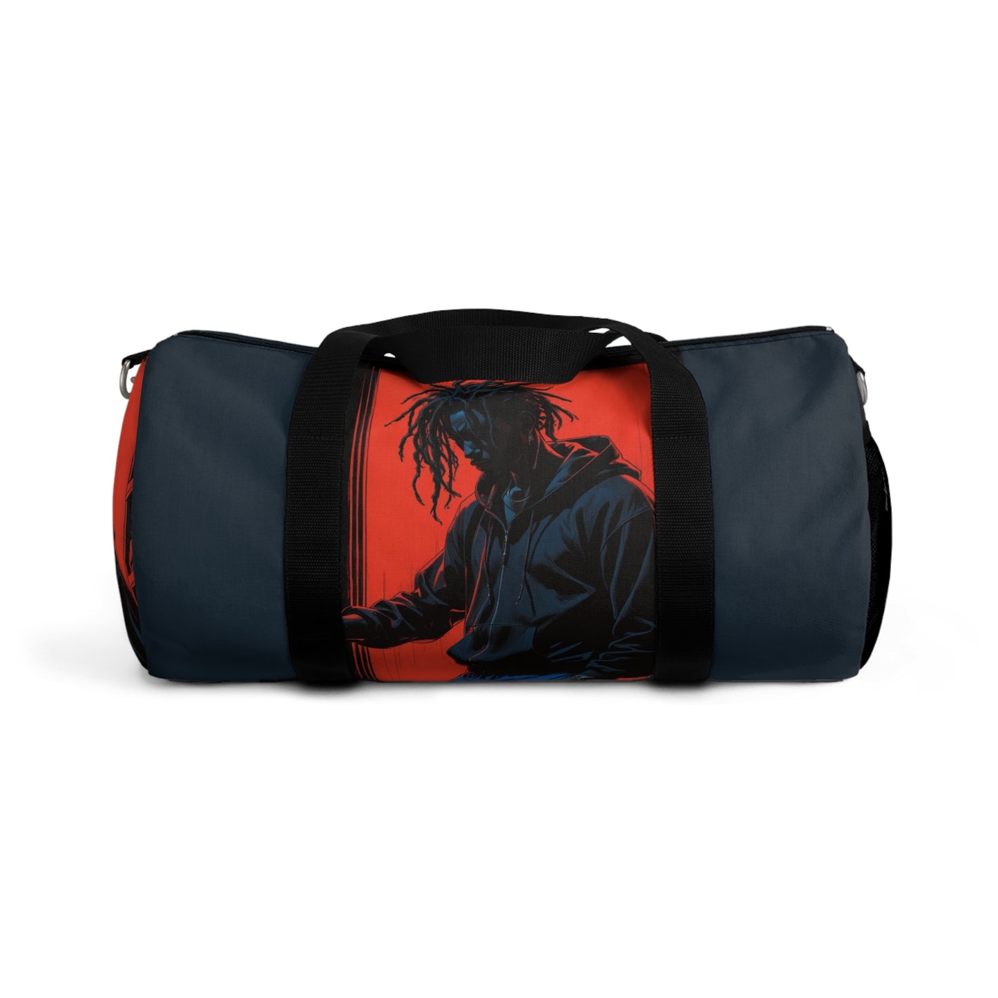 Urban Style Duffel Bag with Bold Graphic Design