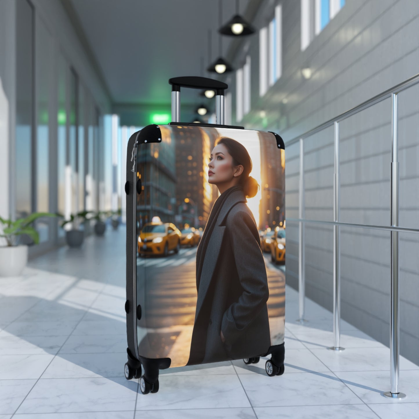 Stylish Cityscape Suitcase for Travel Enthusiasts