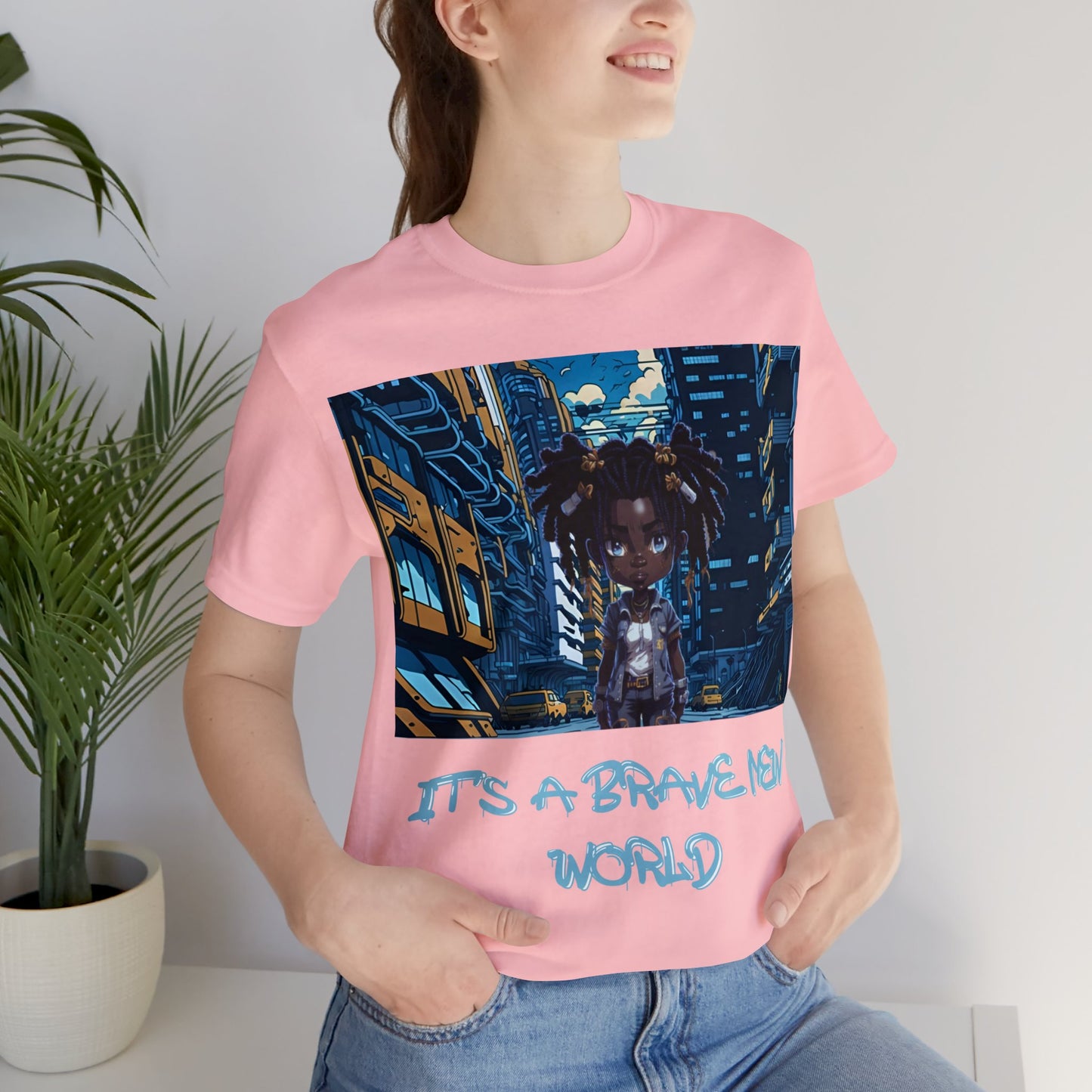 Brave New World | Black Girl Magic | Anime | HD Graphic | Trendy | Artwork | Unisex | Men's | Women's | Tee | T-Shirt