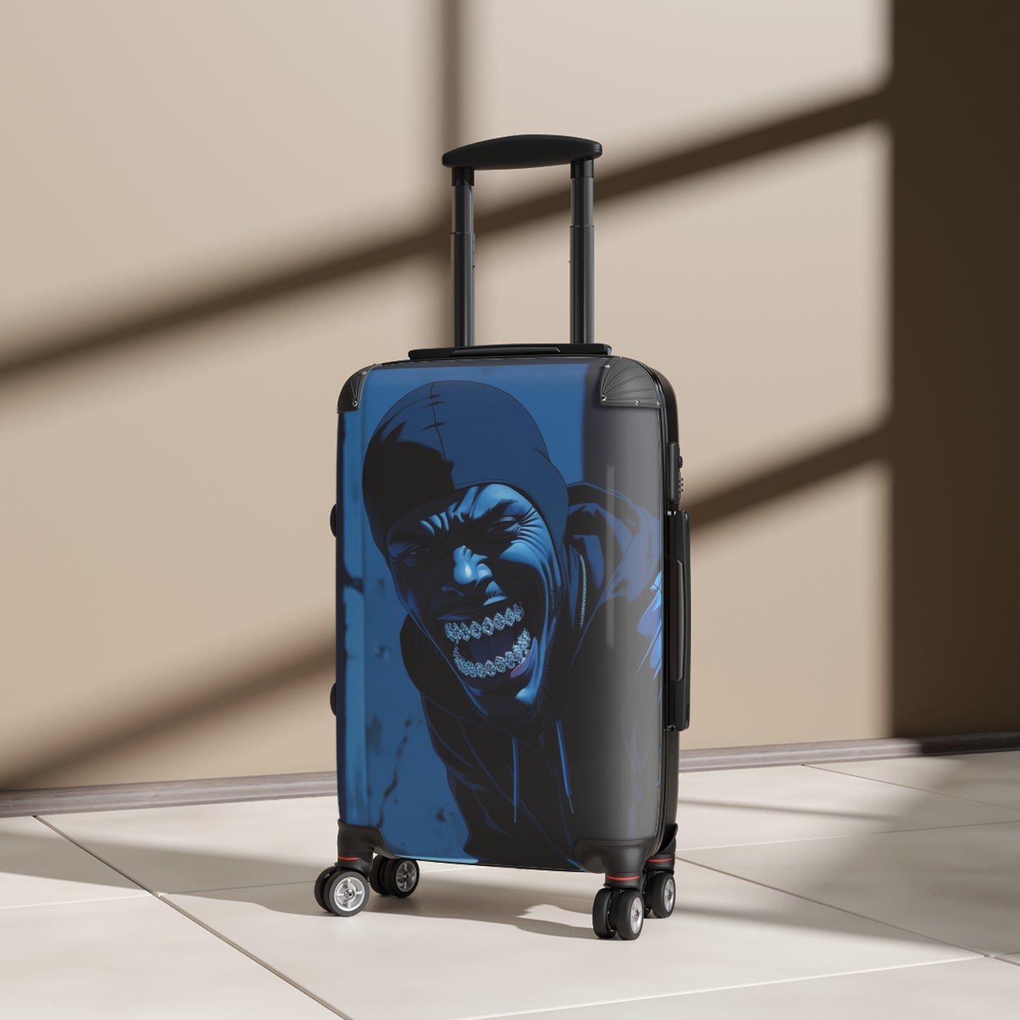 Urban Style Graphic Suitcase - Durable Travel Luggage with Bold Design