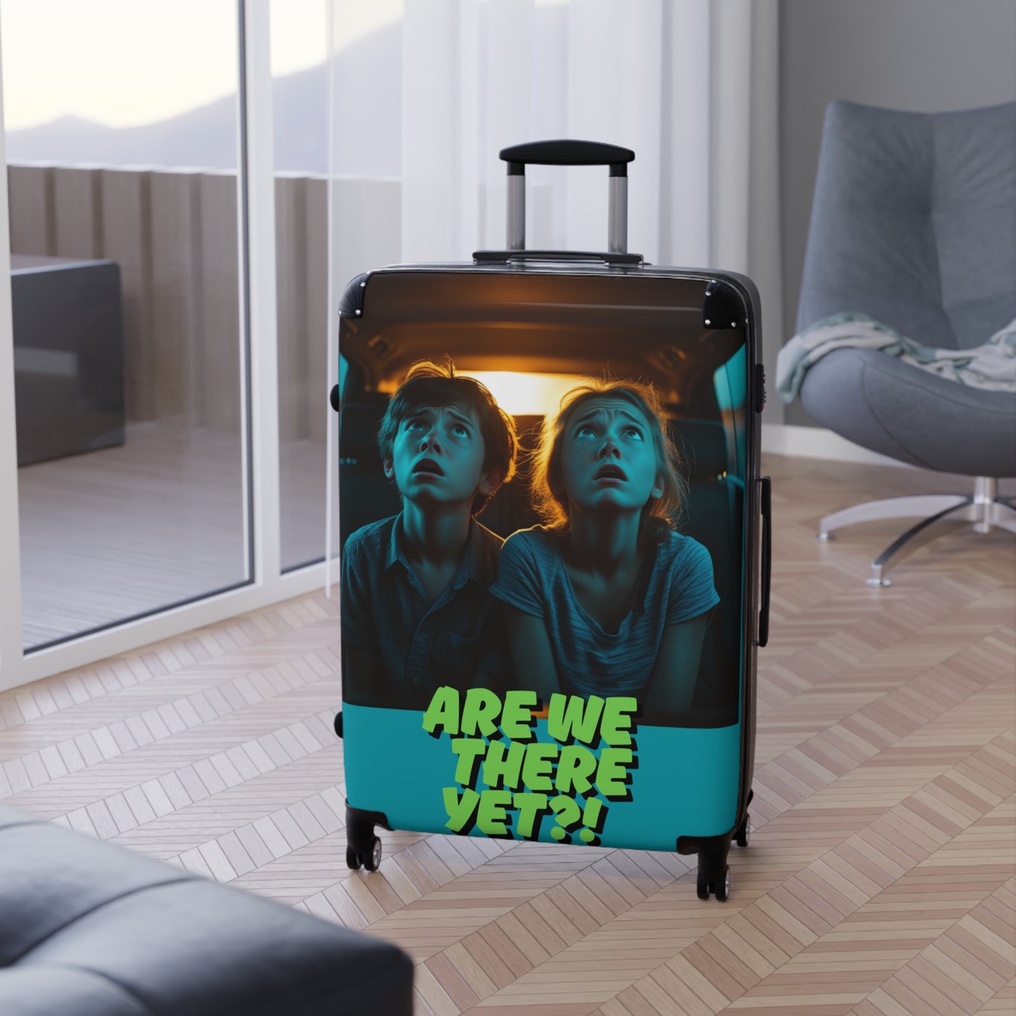 Playful Adventure Suitcase - "Are We There Yet?!" Design