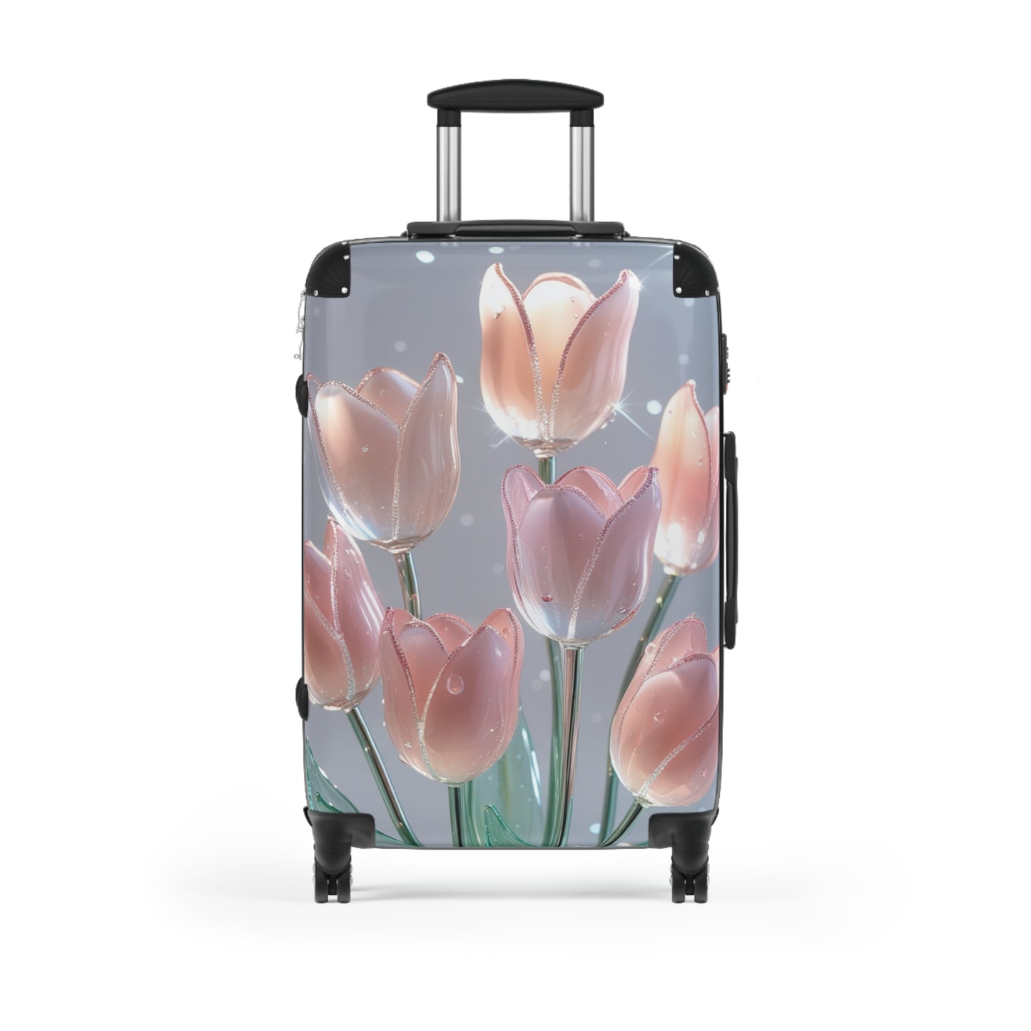 Glass Bouquet Design Suitcase - Travel in Style
