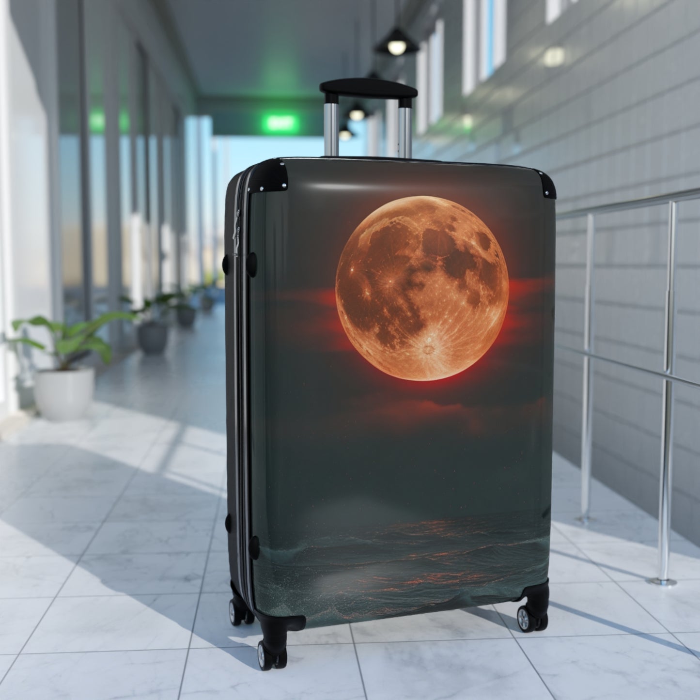 Moonlit Ocean Suitcase - Stylish Travel Luggage for Adventure Seekers