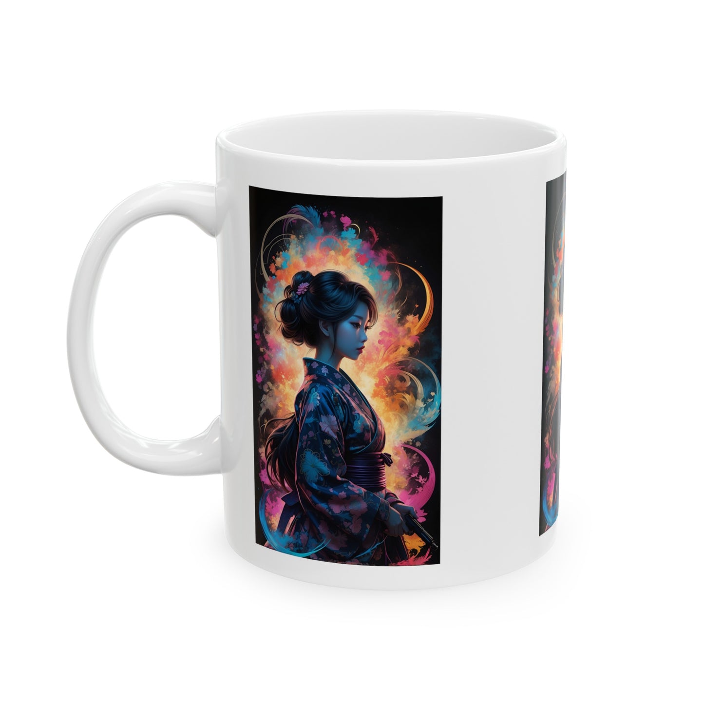 Gangster Geisha | Anime | HD Graphic | Trendy | Artwork | Coffee | Tea | Hot Chocolate | 11oz | White Mug