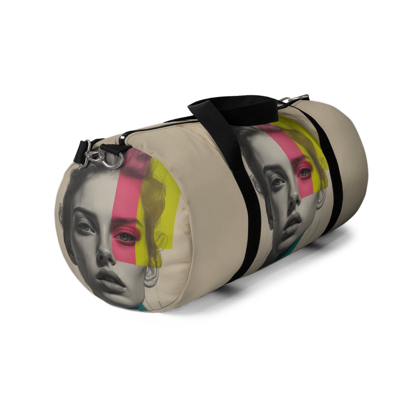 Chic Graphic Duffel Bag - Stylish Travel Companion with Bold Graphic Design