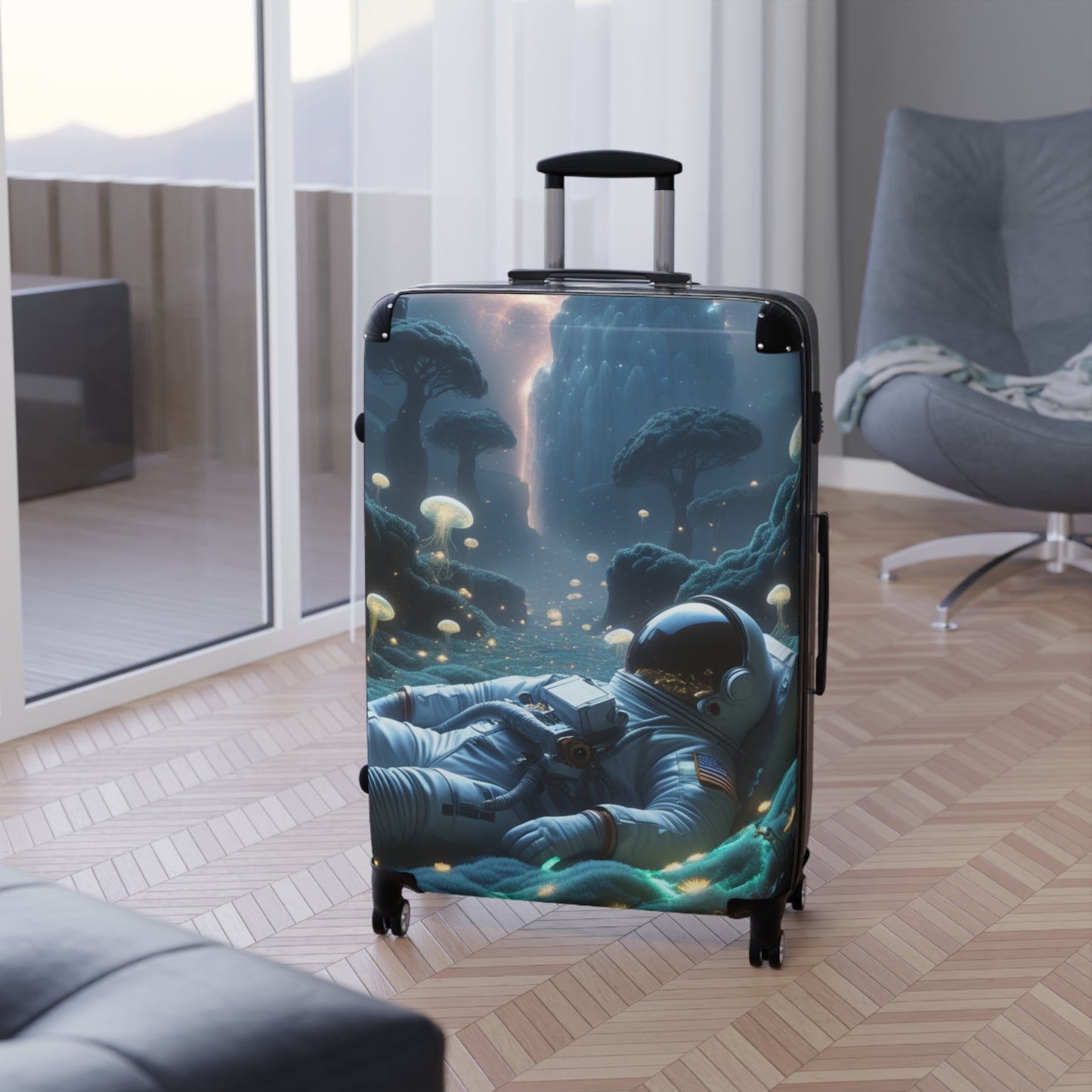 Astronaut In The Ocean Hard Shell Suitcase - Unique Travel Luggage for Space Lovers